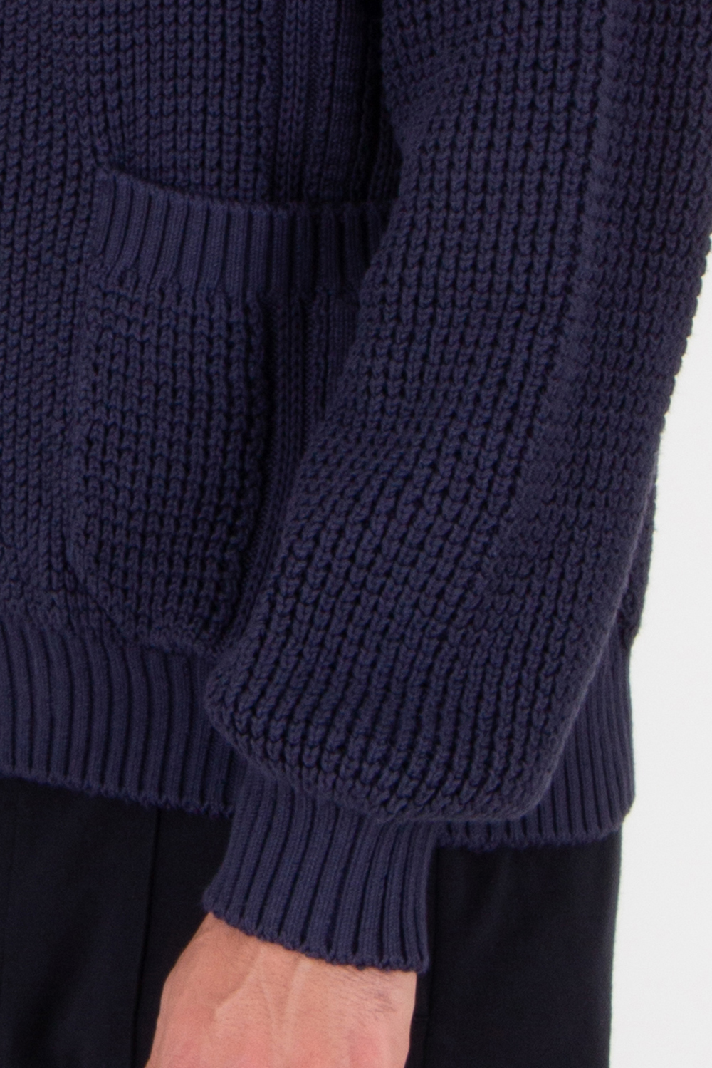 ZEGNA Knitted Silk Cotton Fisherman's Rib Cardigan