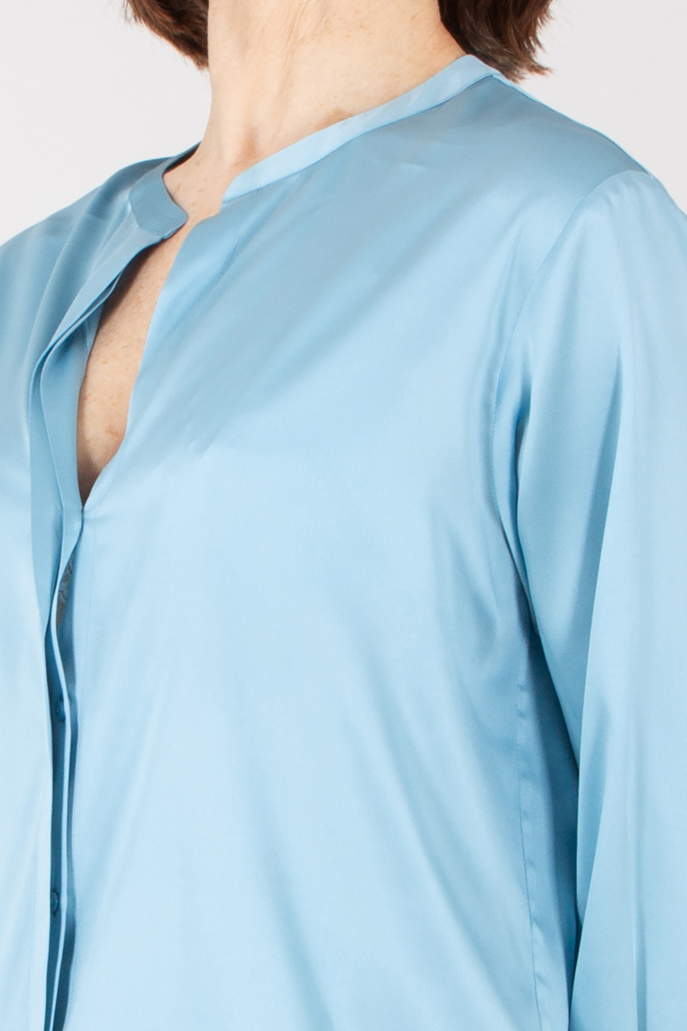 KIEFERMANN Relaxed Fit Silk Stretch Satin Blouse Tuija