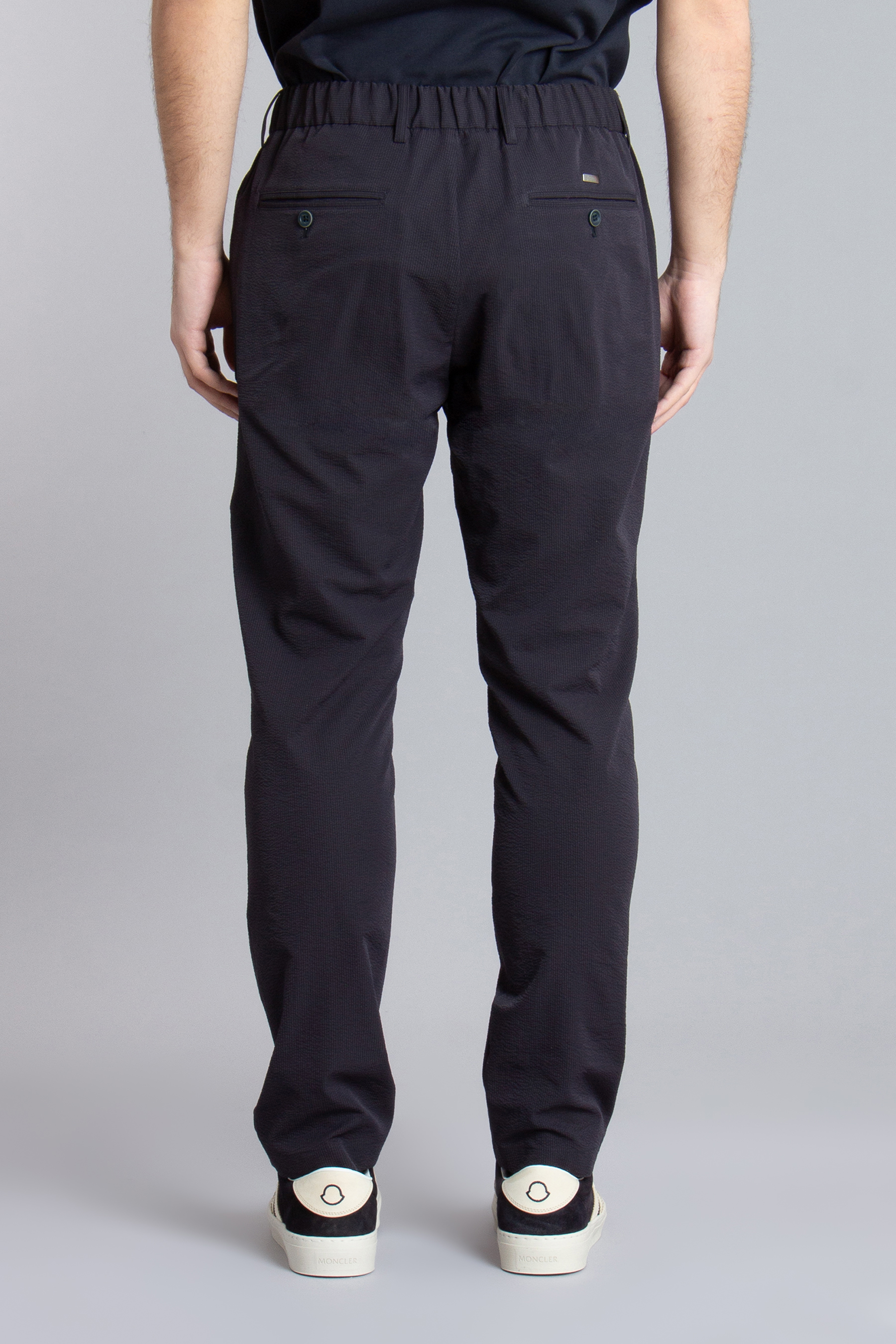 HERNO Regular Fit Stretch Seer-Crease Pants HERNO Regular Fit Stretch Seer-Crease Pants