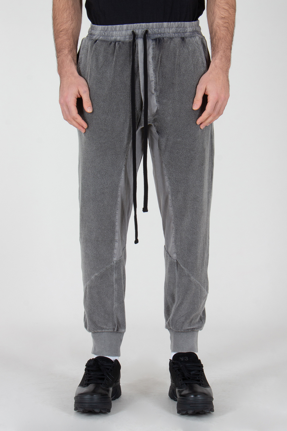 THOM KROM Relaxed Fit Low Crotch Matmix Cotton Blend Terry Sweatpants