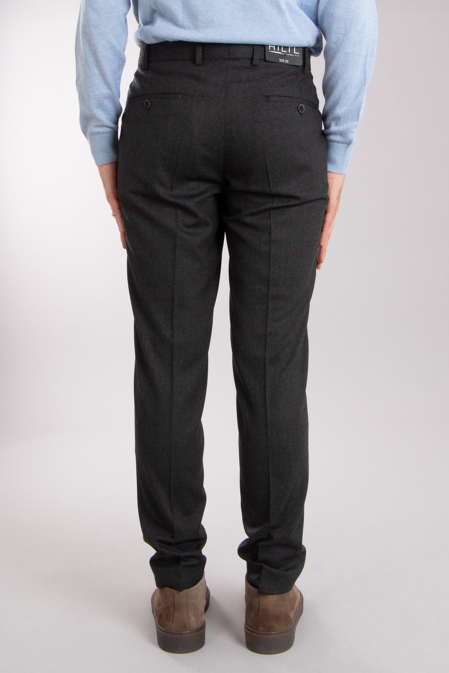 HILTL Slim Fit Virgin Wool Blend Stretch Pants Terni