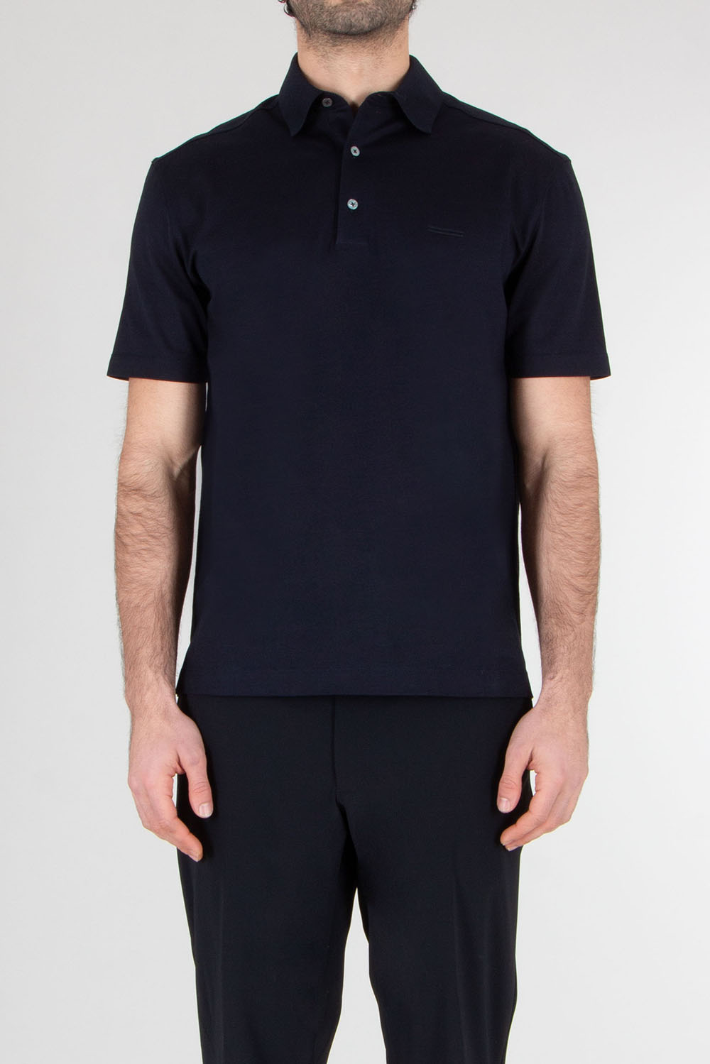 ZEGNA Regular Fit Embroidered Cotton Piqué Polo Shirt