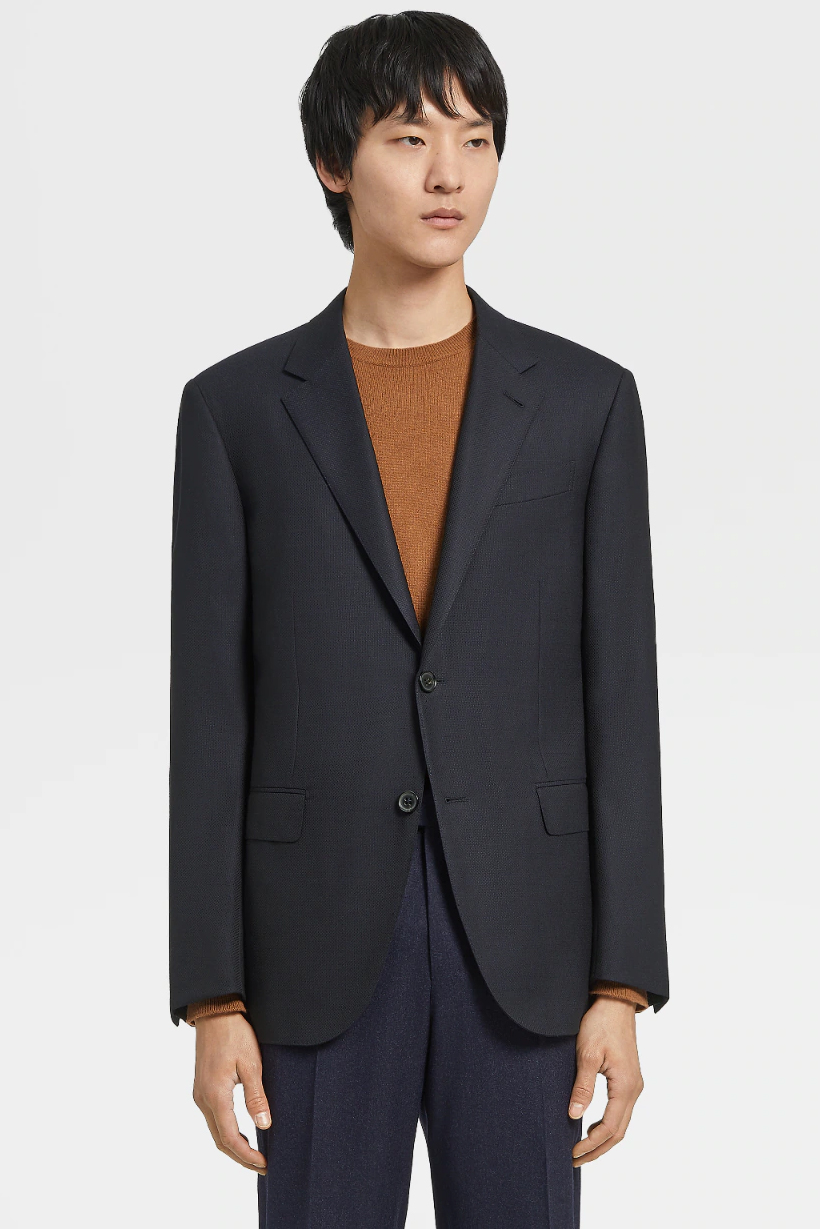 ZEGNA Trofeo Comfort Wool-Silk-Stretch Jacket ZEGNA Trofeo Comfort Wool-Silk-Stretch Jacket