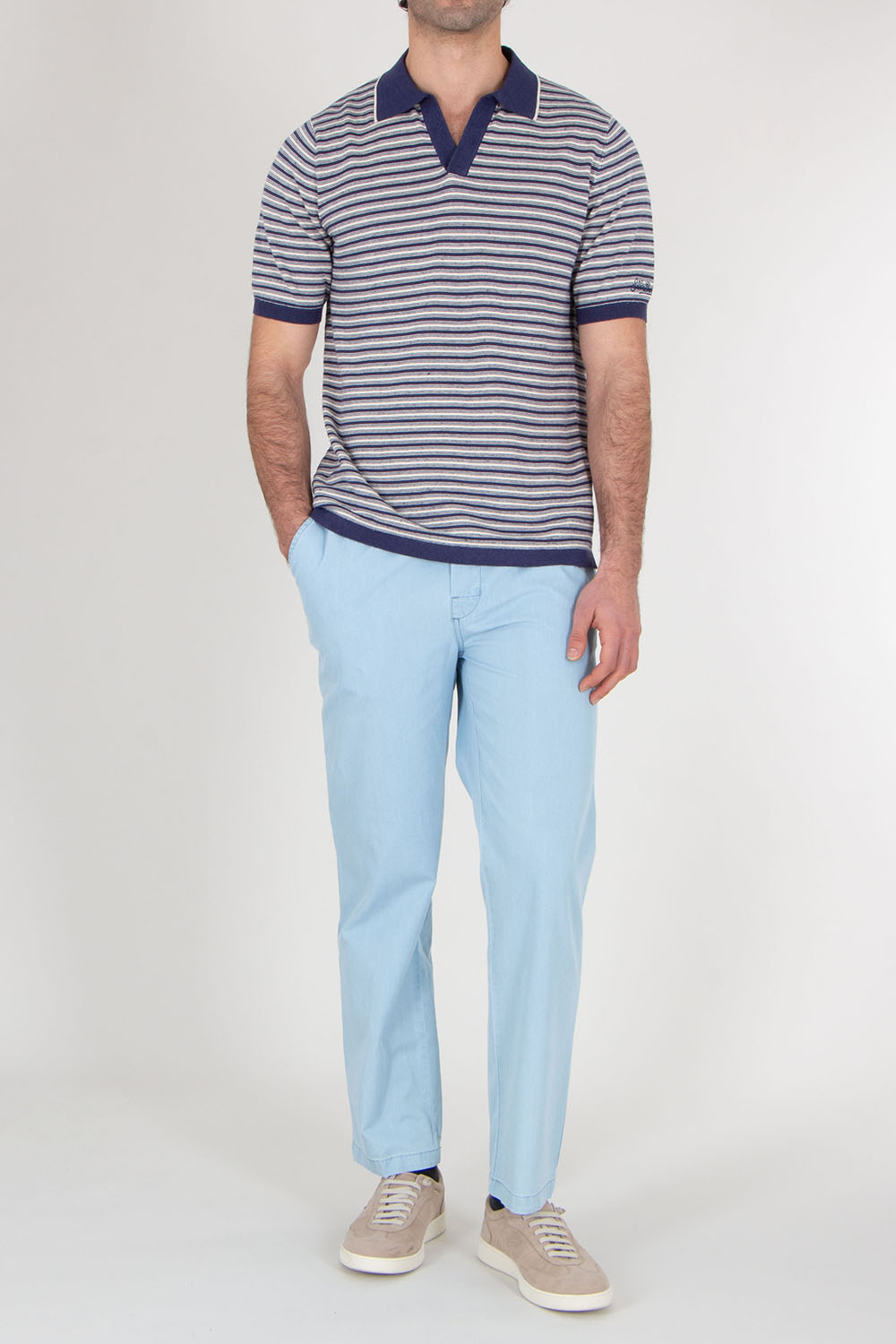 MC 2 SAINT BARTH Buttonless Knitted Polo Shirt Sloan