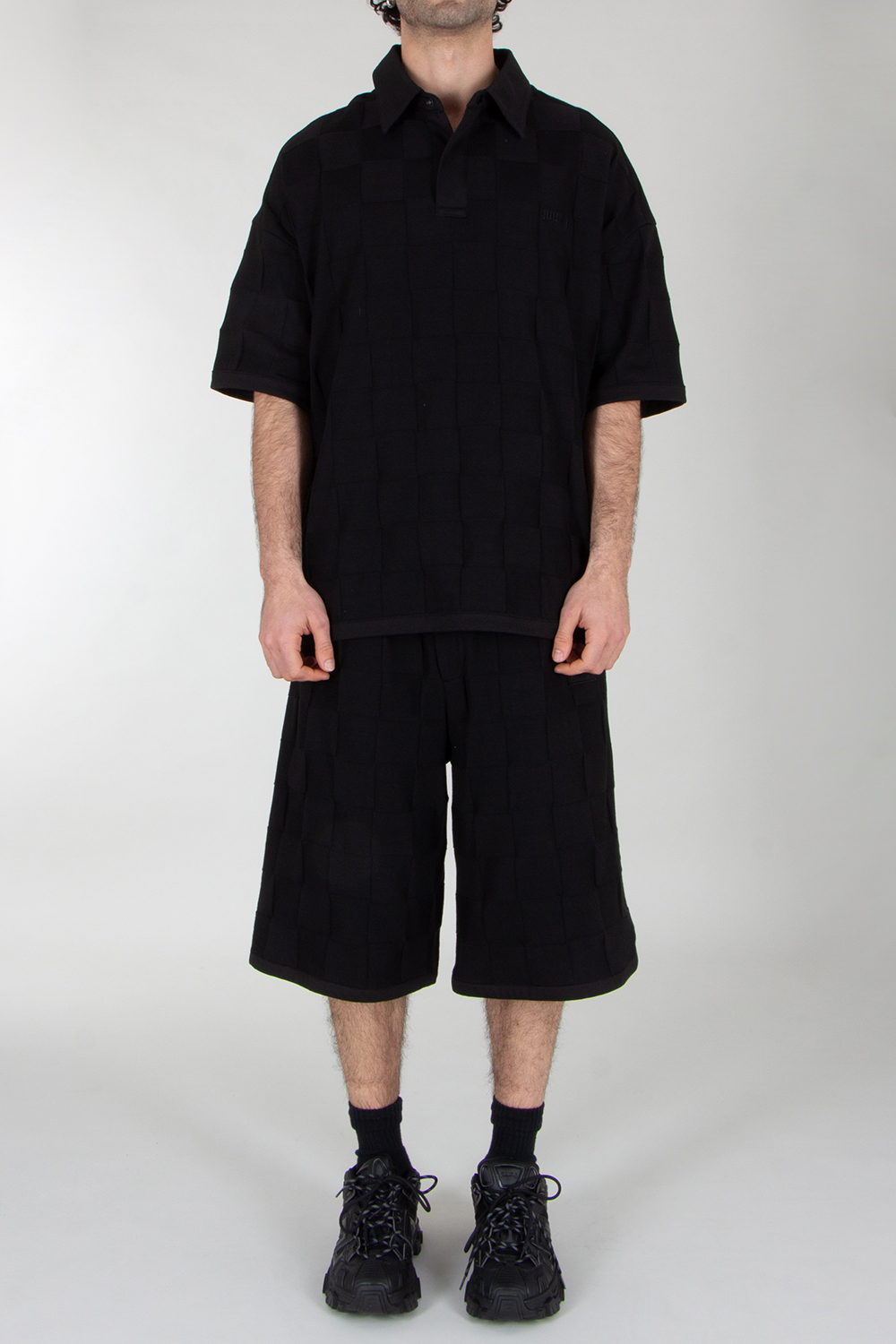 JUNN.J Relaxed Fit Wide Leg Basket Ball Shorts  