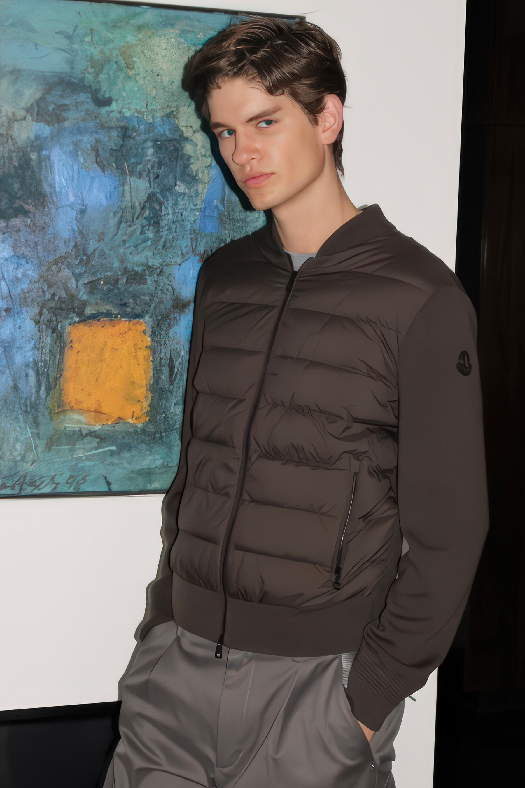 Langarm, Mantel, Jacke, Mann, Person