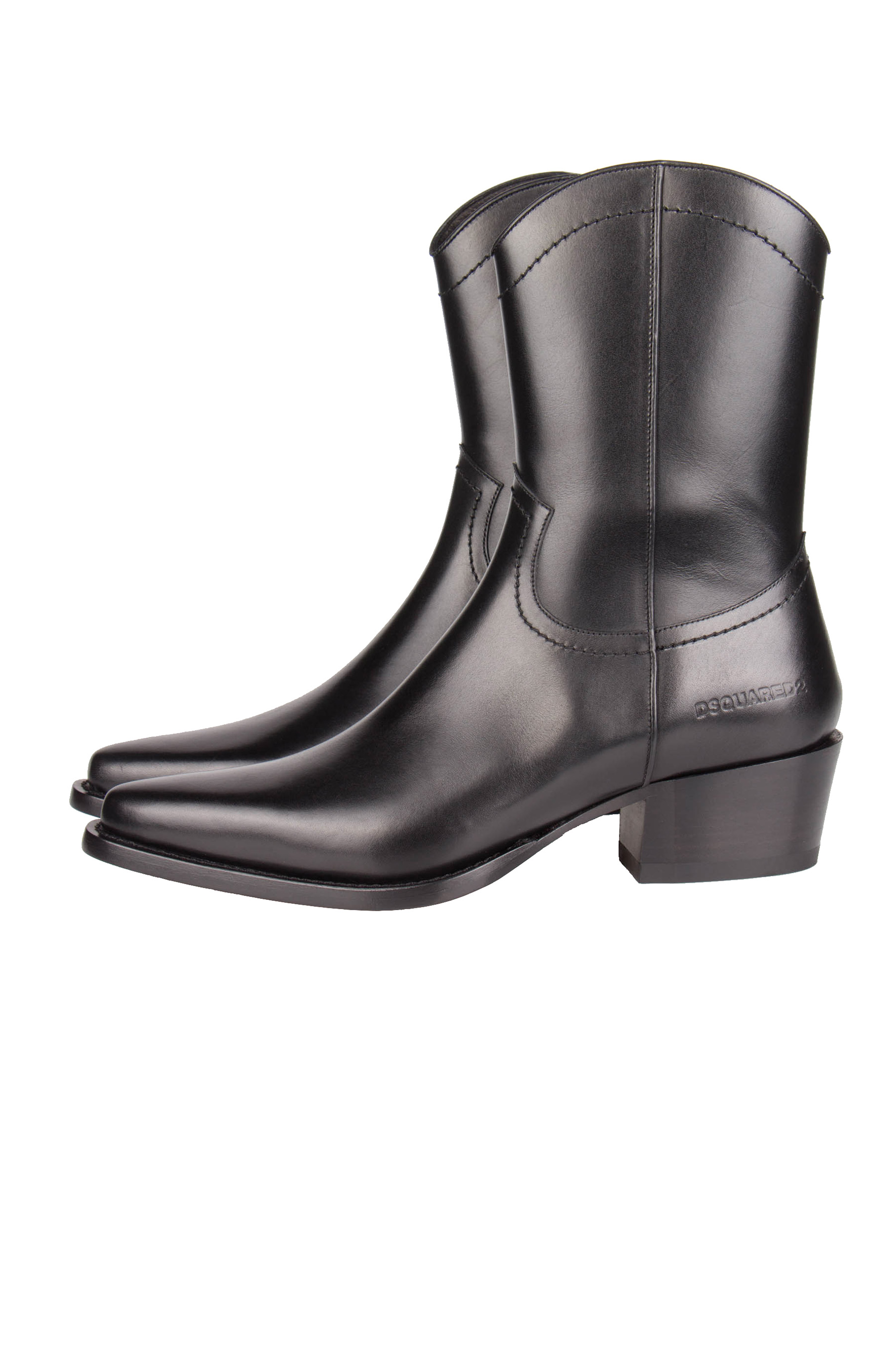 DSQUARED2 Leather Vintage Cowboy Boots DSQUARED2 Leather Vintage Cowboy Boots