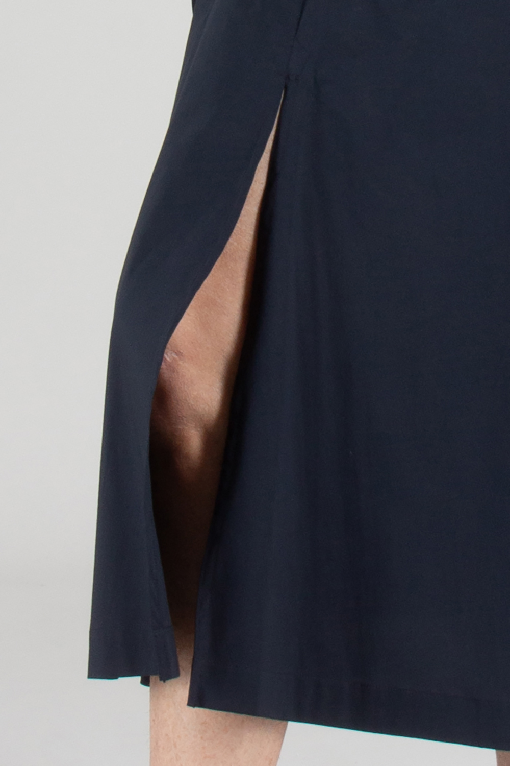 ASPESI Cotton Nylon Waist Tied Shirt Dress