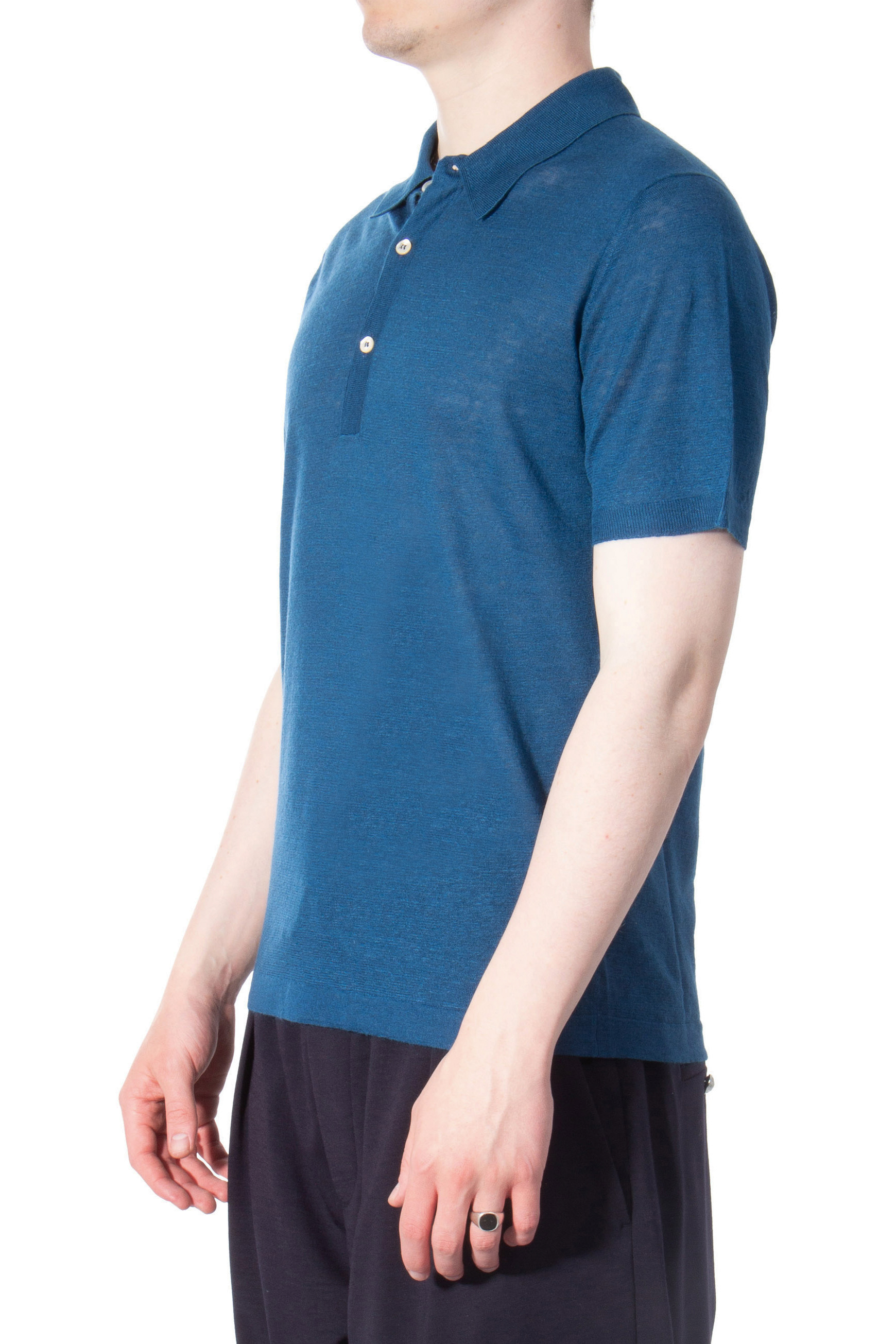 BOGLIOLI Linen-Cashmere-Silk Blend Polo BOGLIOLI Linen-Cashmere-Silk Blend Polo