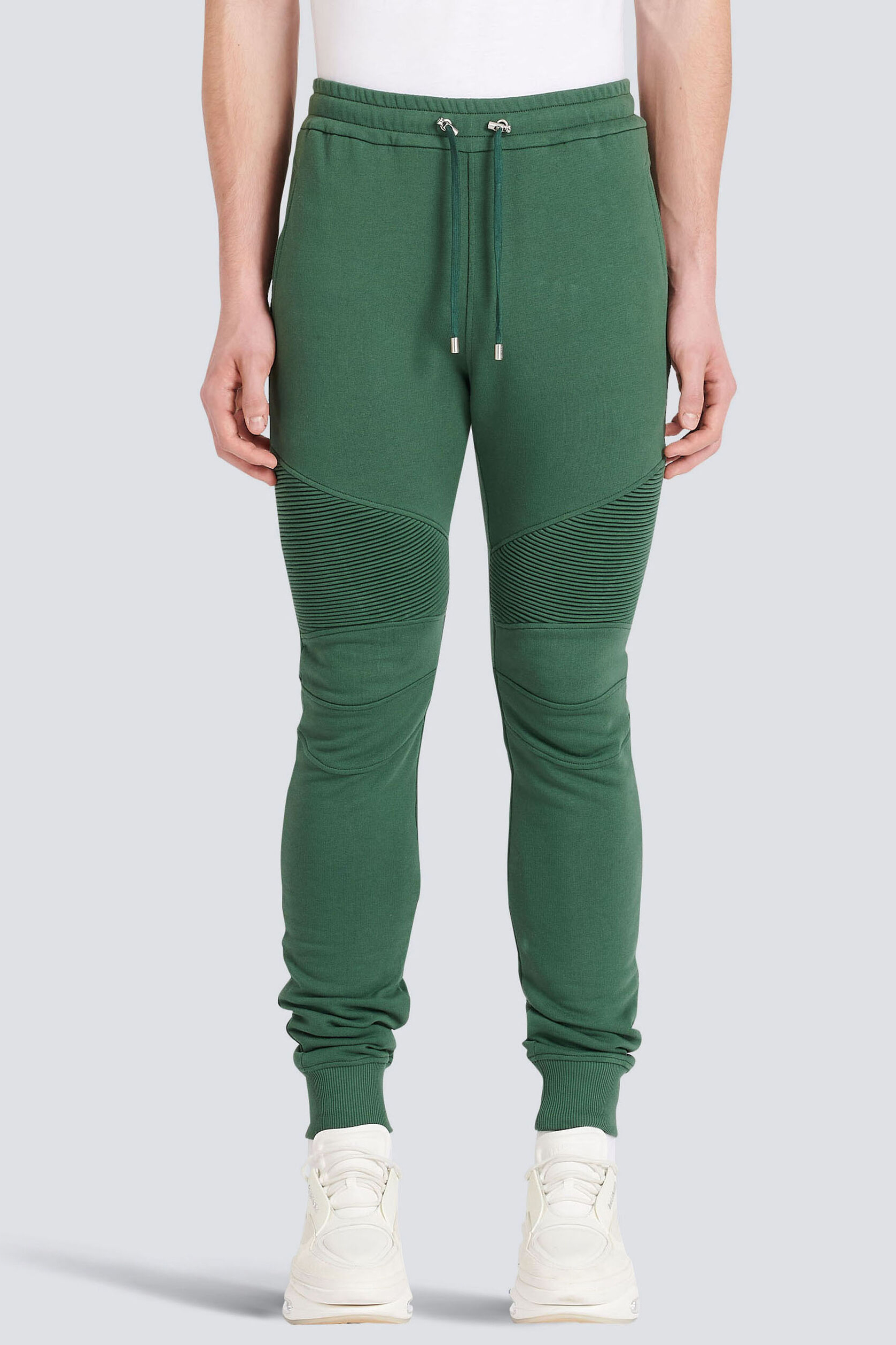 BALMAIN BIKER LOGO SWEATPANTS