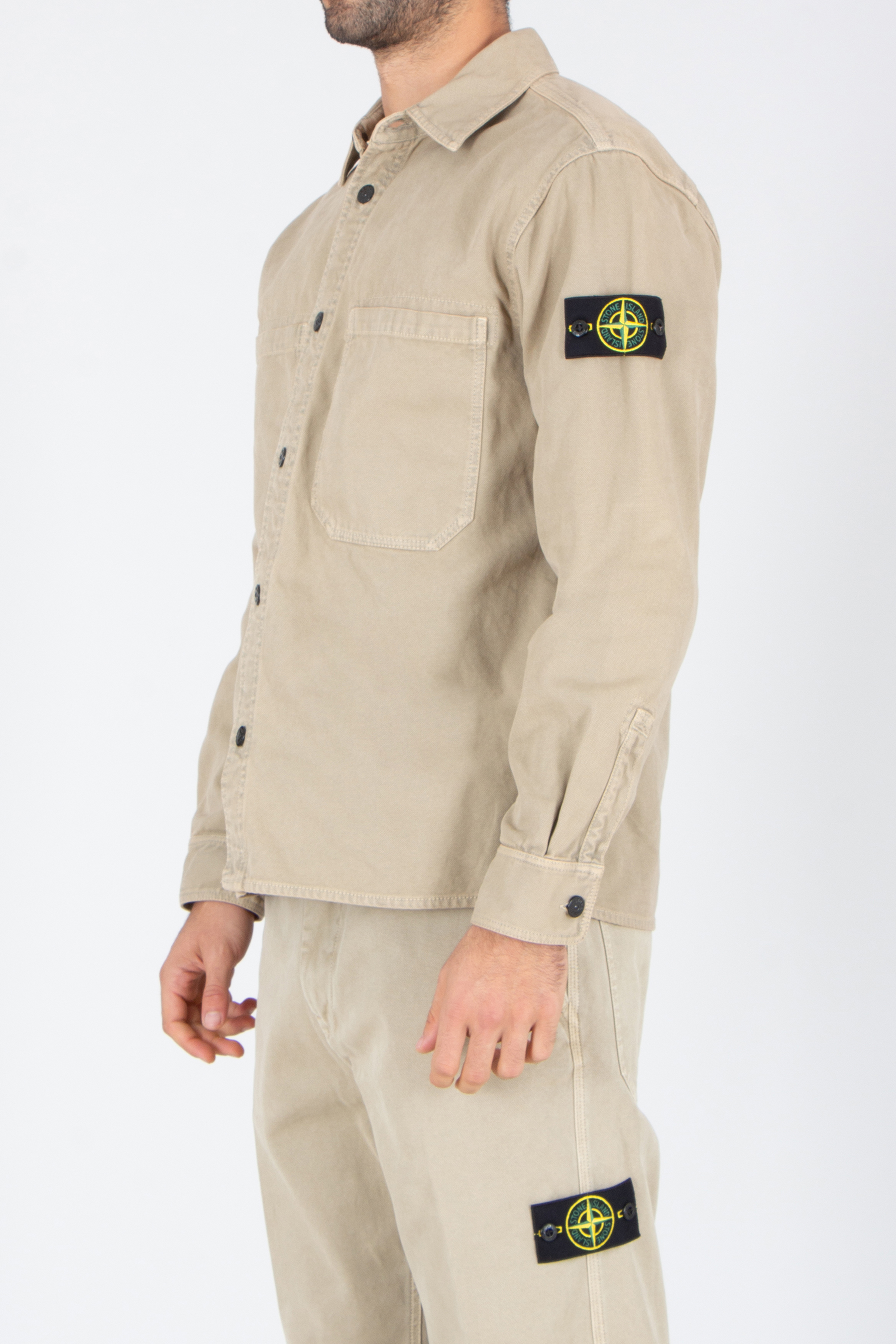 Hemd, Langarm, Khaki, Mann, Person