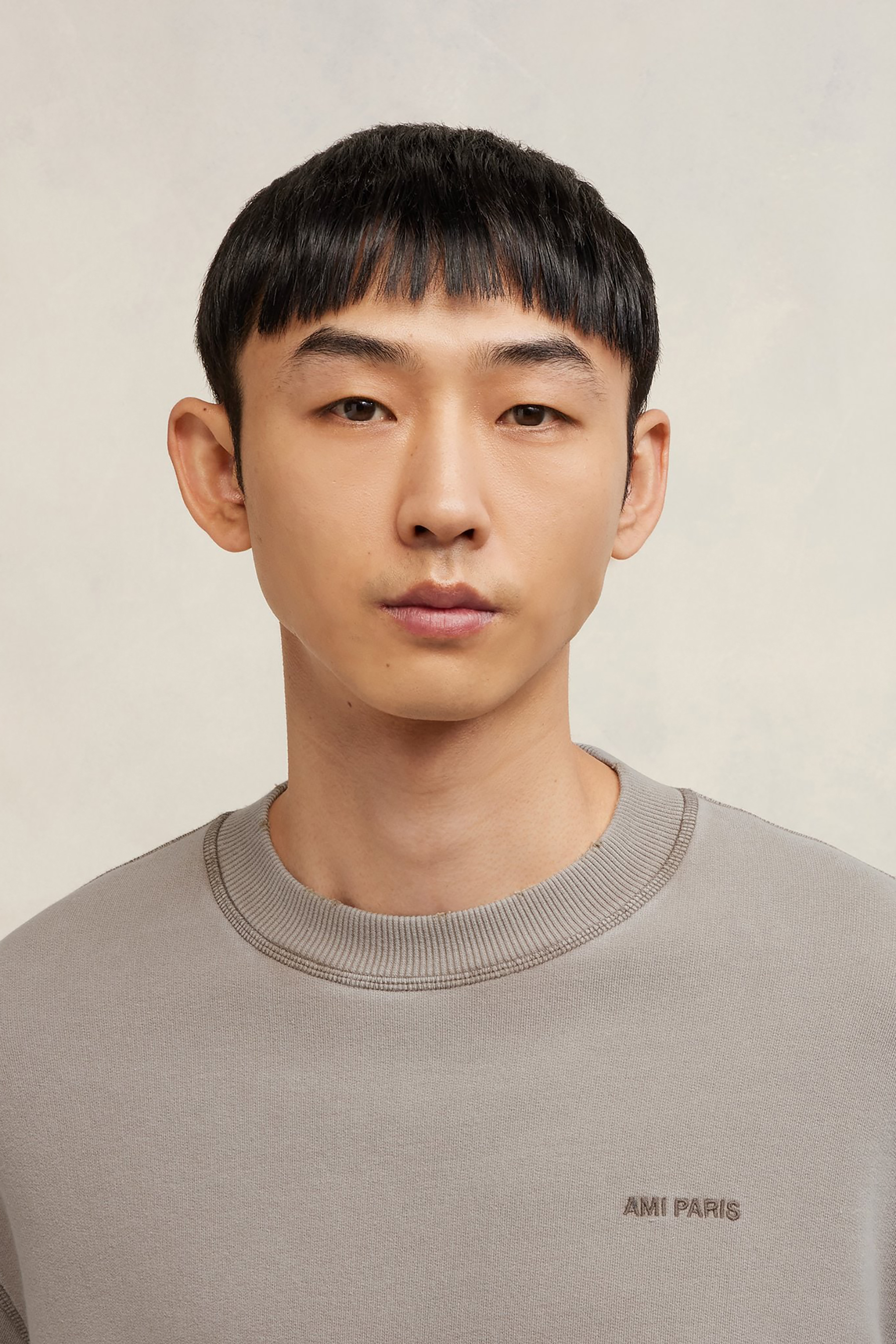 AMI PARIS Fade Out Cotton Fleece Sweatshirt