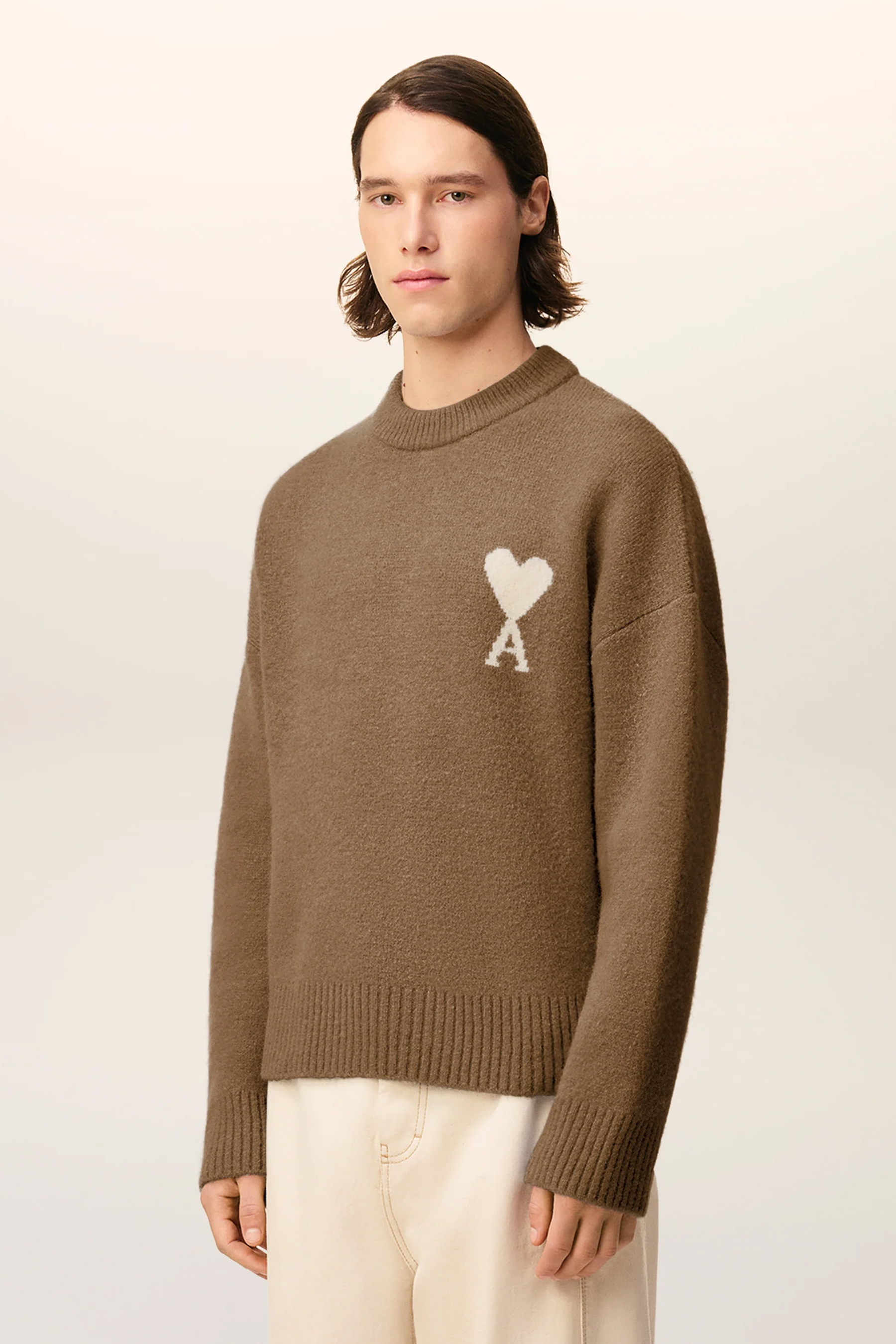 AMI PARIS Relaxed Fit Alpaca Blend Sweater Bekleidung, Strickwaren, Pullover