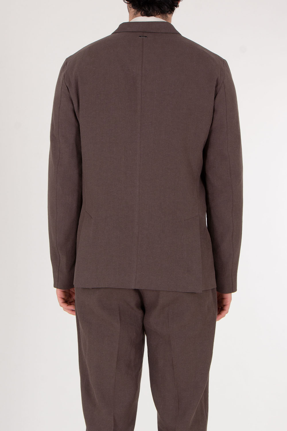 HERNO Regular Fit Cotton Linen Popeline Blazer