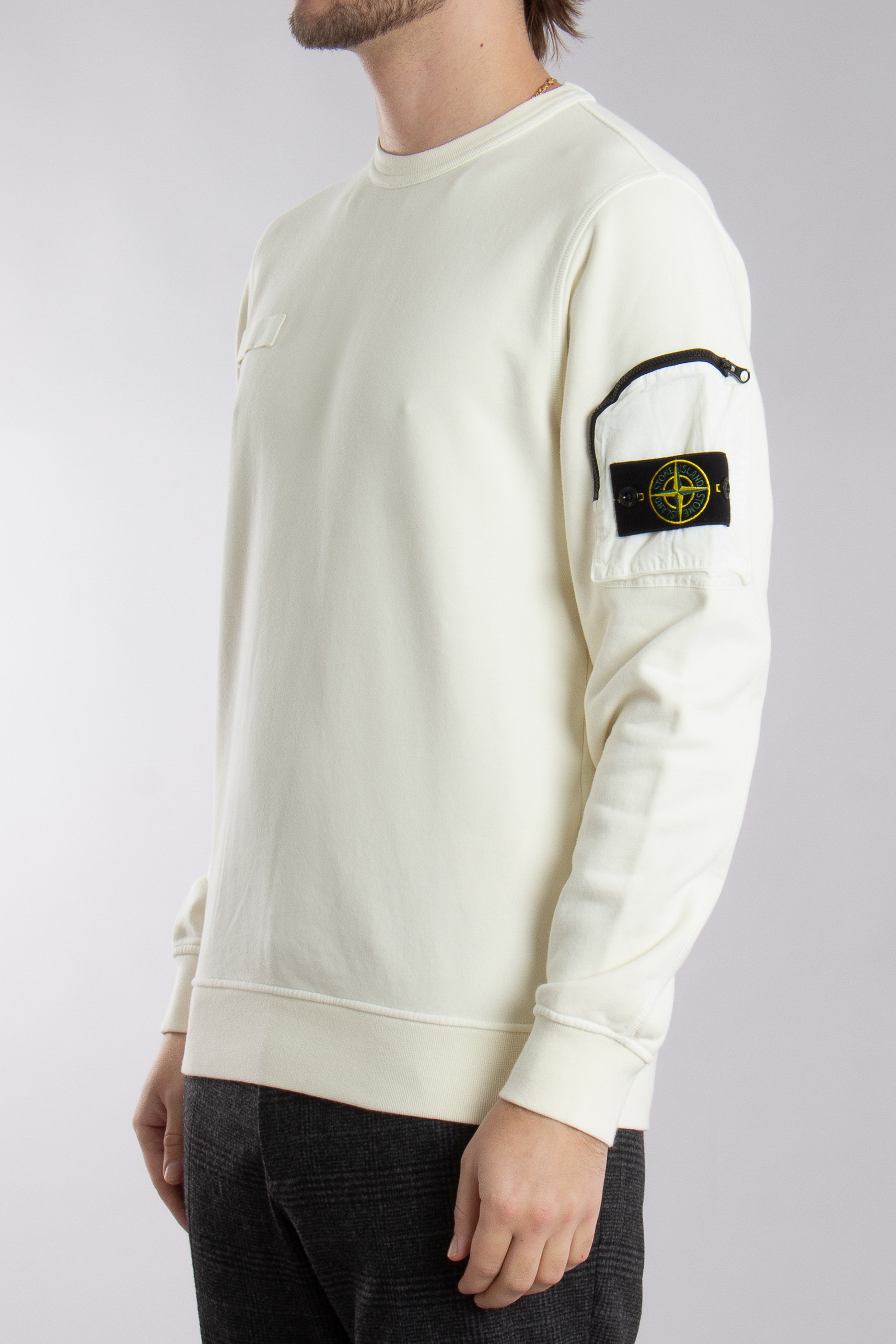STONE ISLAND Garment-Dyed Organic Cotton Fleece Sweatshirt STONE ISLAND Garment-Dyed Organic Cotton Fleece Sweatshirt
