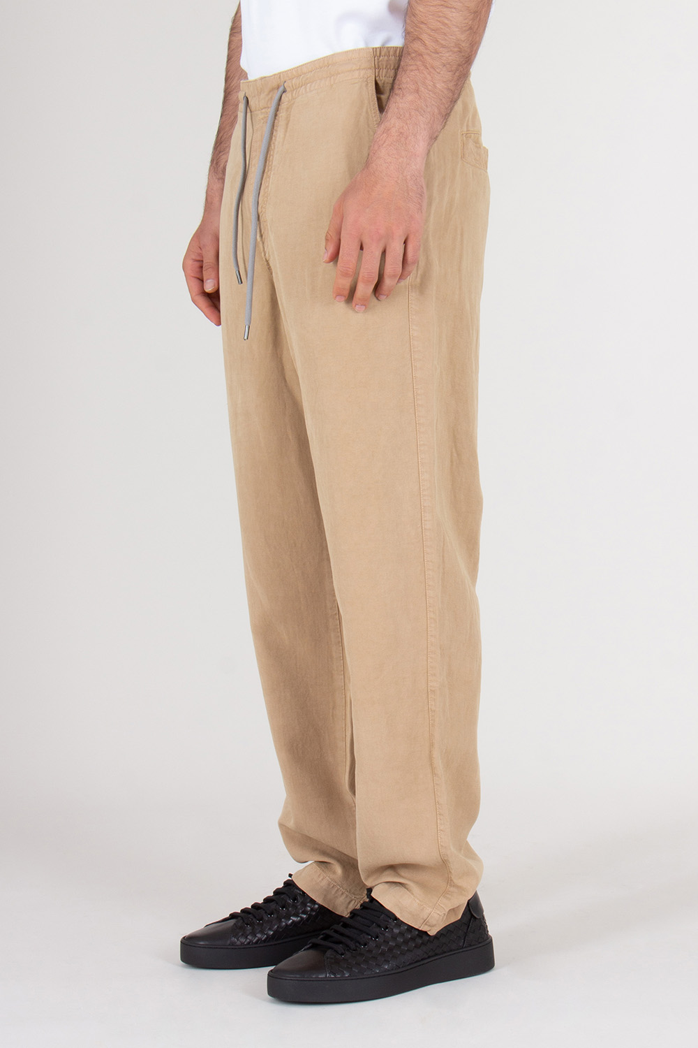 PAUL SMITH Regular Fit Lyocell-Linen Drawcord Trousers
