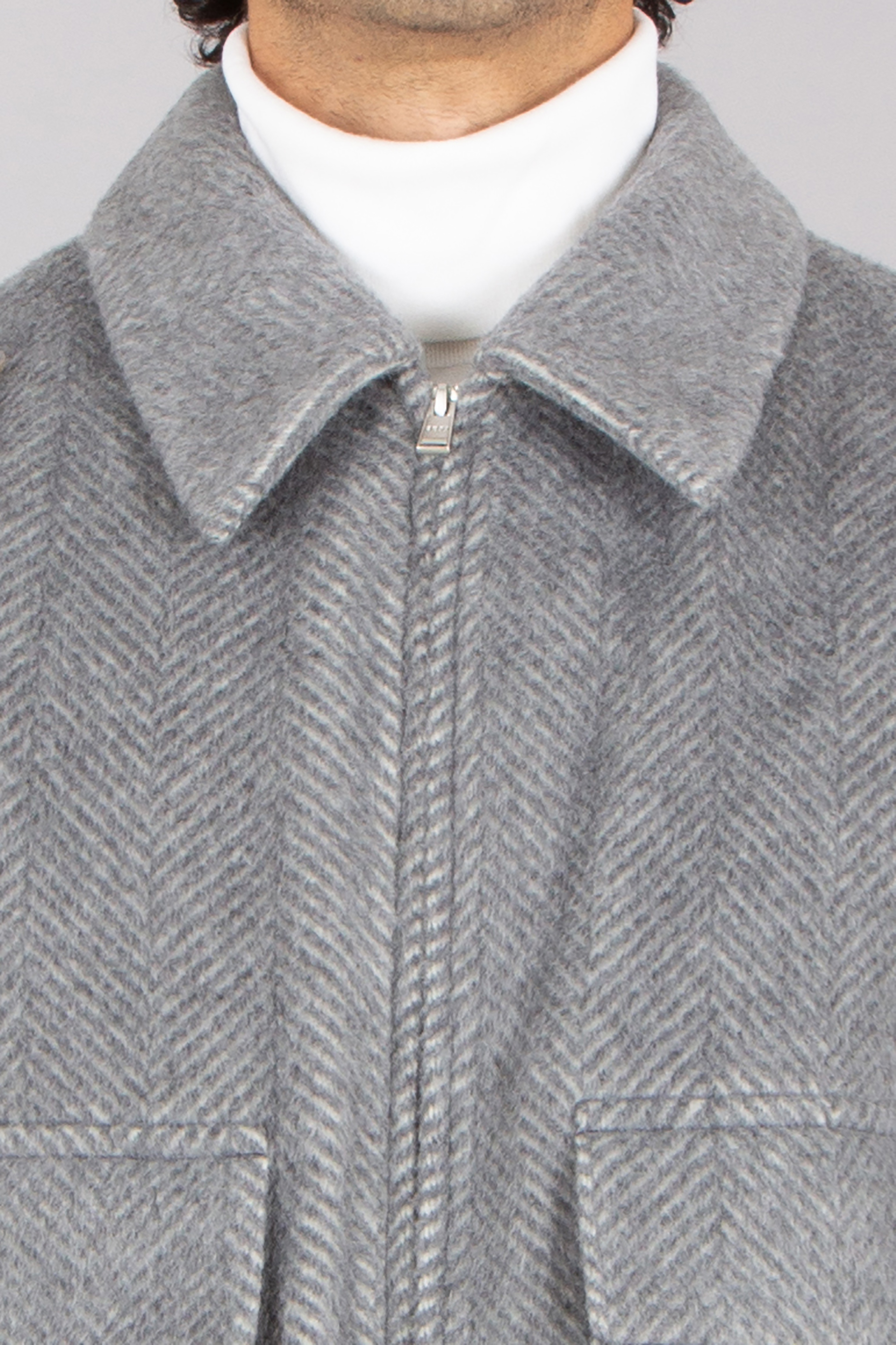BOSS Regular Fit Herringbone Patterned Alpaca Blend Jacket H-Charly Bekleidung, Mantel, Jacke