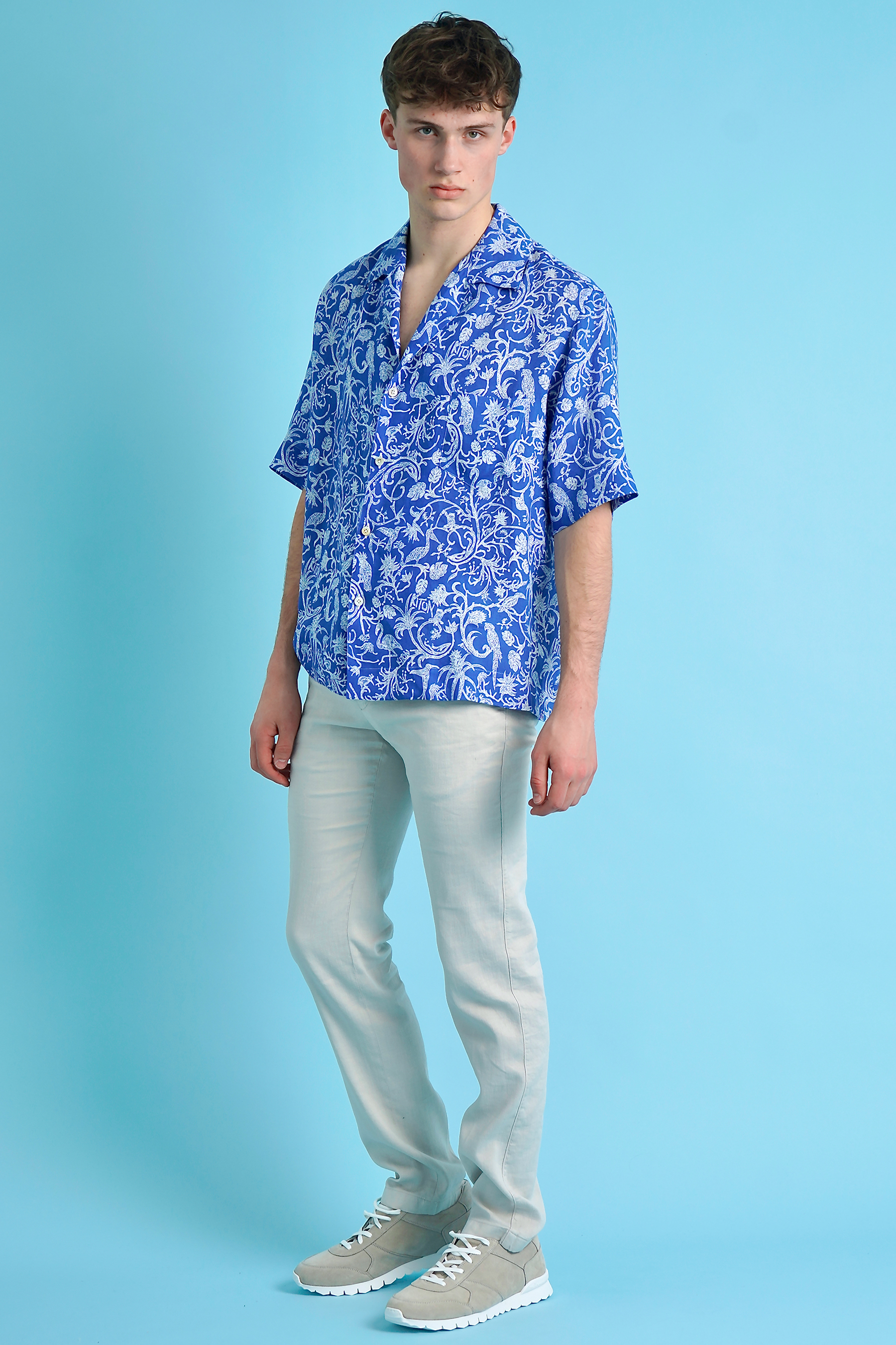 KITON Calfskin Suede Sneakers 