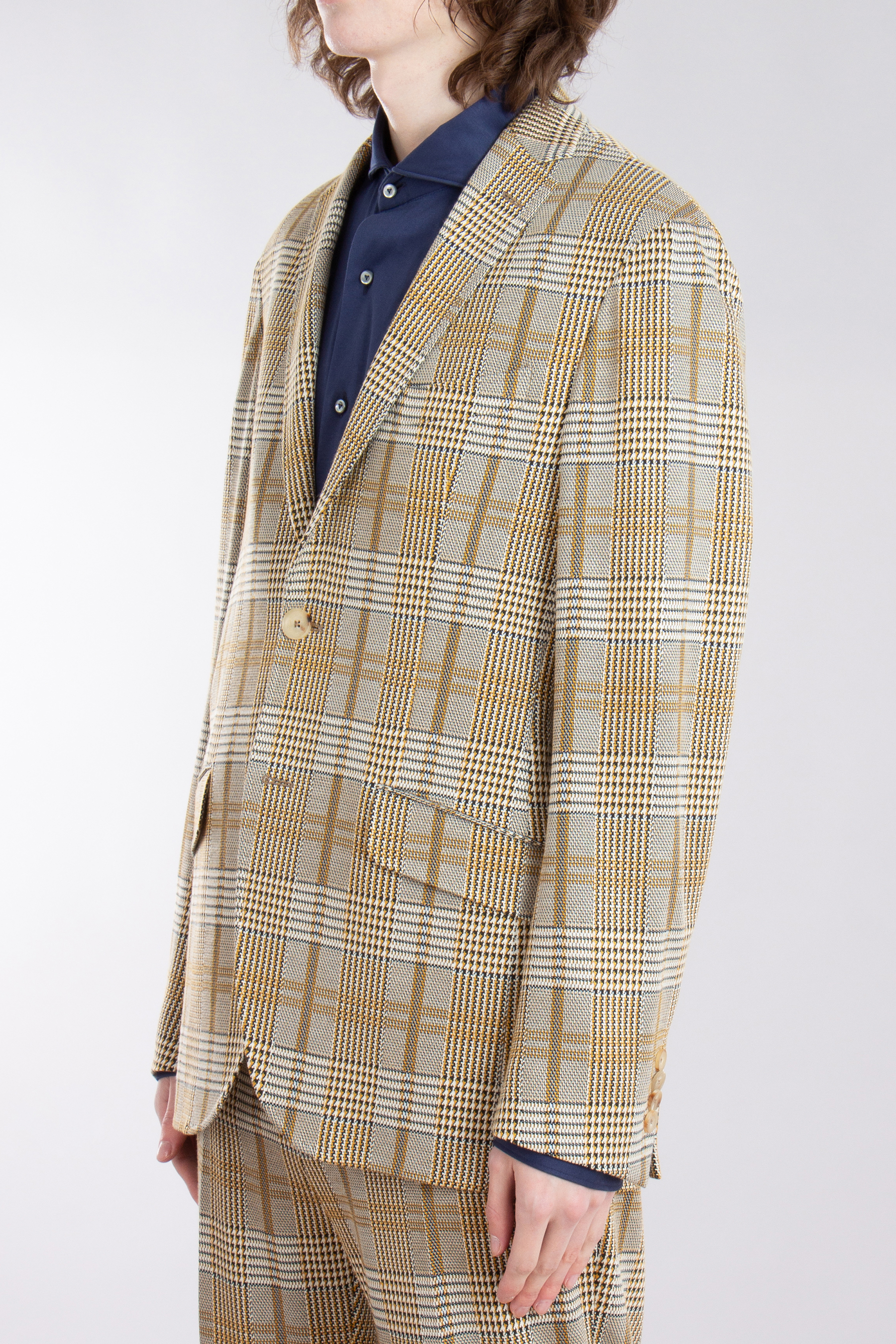 ETRO Checked Viscose-Nylon Stretch Jacket ETRO Checked Viscose-Nylon Stretch Jacket