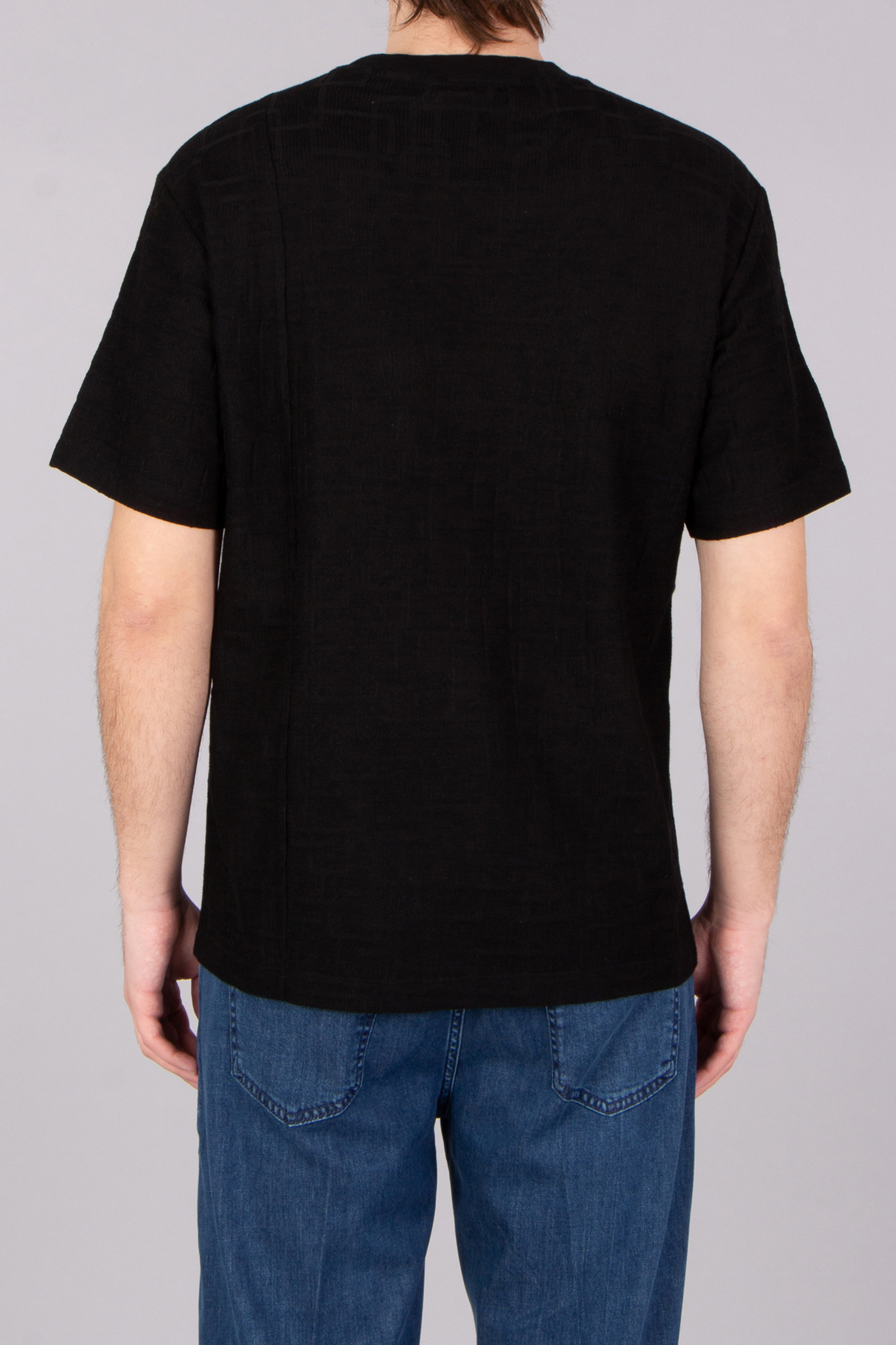 EMPORIO ARMANI Icon Collection Regular Fit Structured Cotton Knit T-Shirt EMPORIO ARMANI Icon Collection Regular Fit Structured Cotton Knit T-Shirt