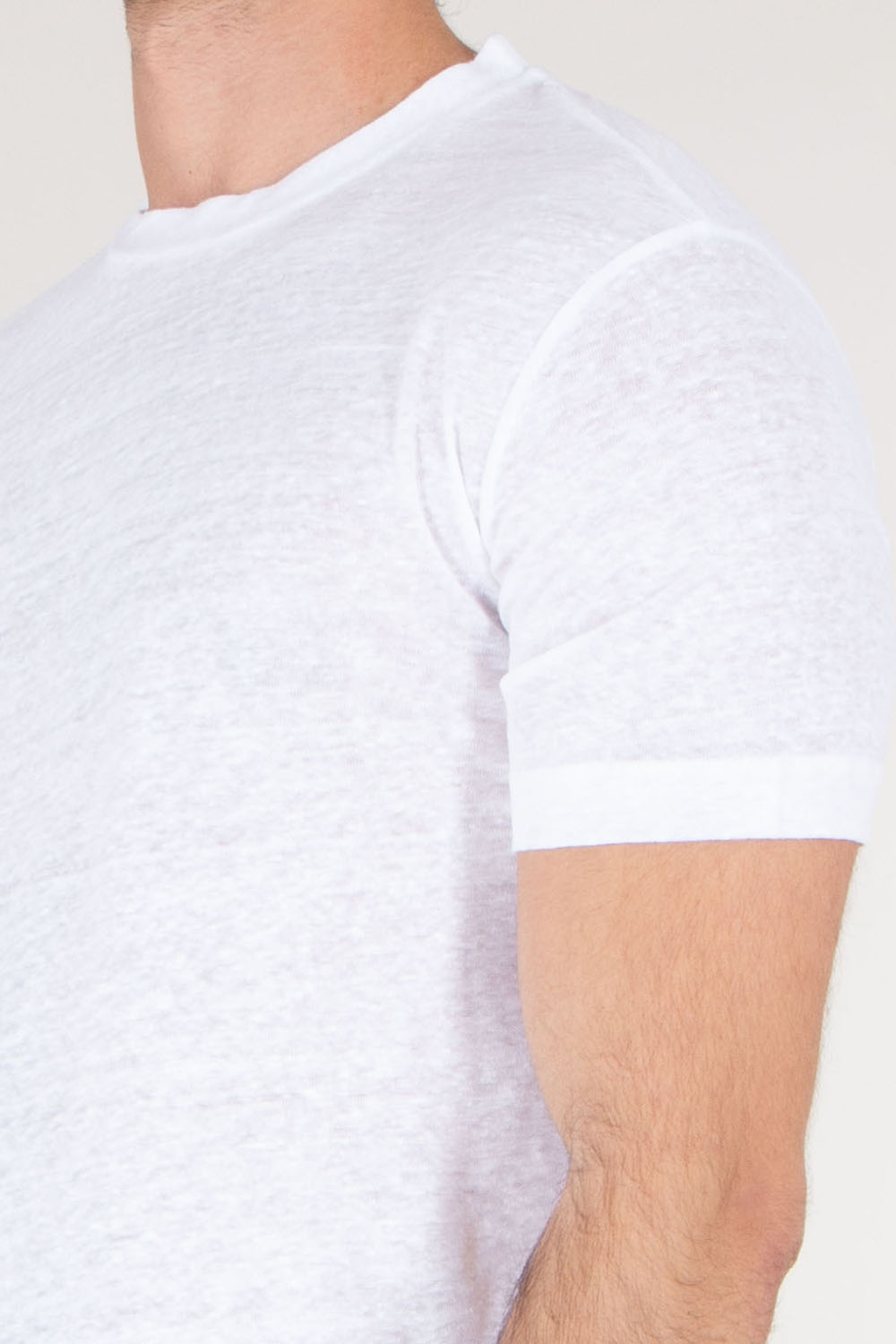 AURÉLIEN Slim Fit Linen Jersey T-Shirt 