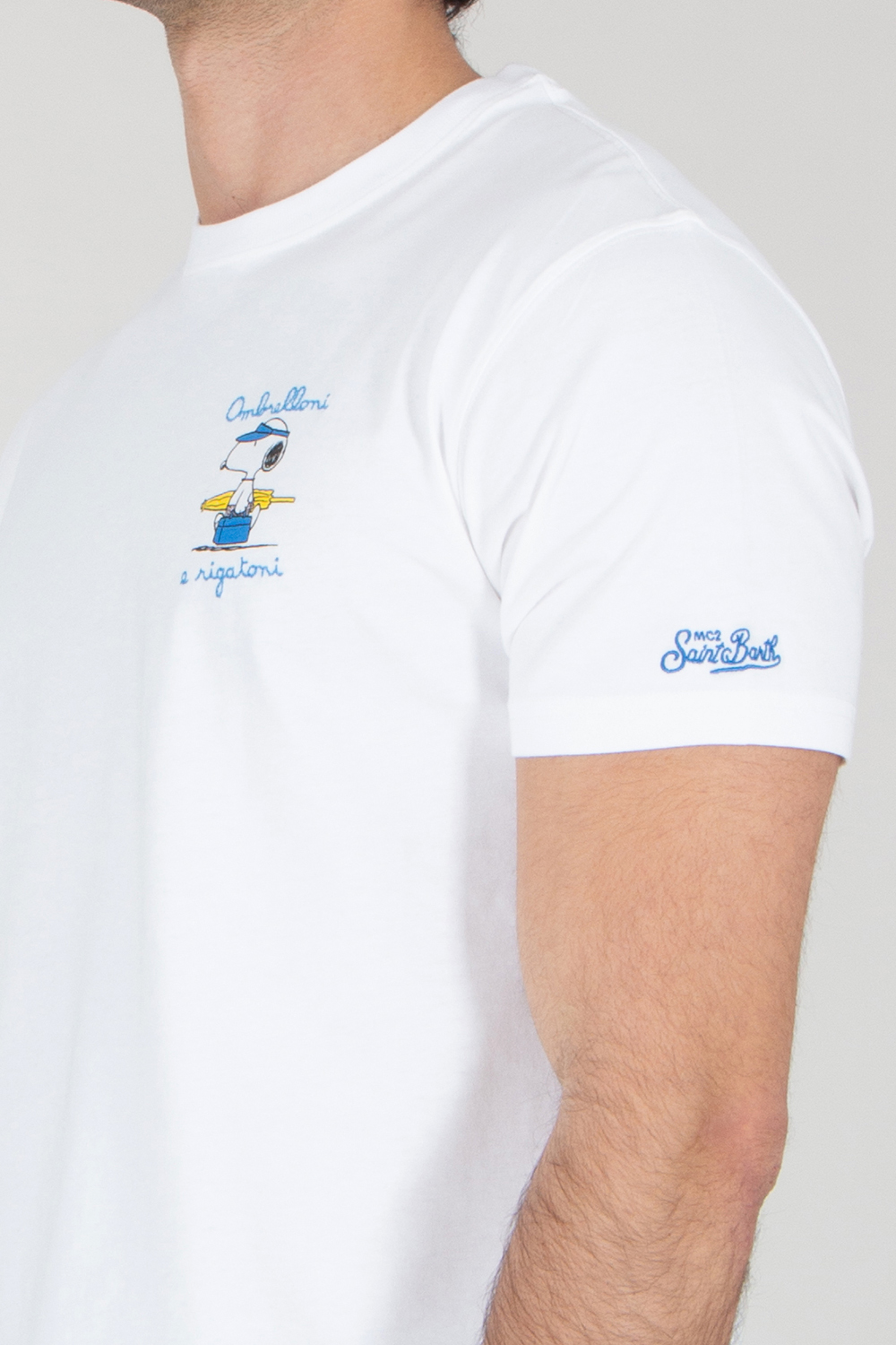 MC 2 SAINT BARTH Printed and embroidered T-Shirt Snoopy 