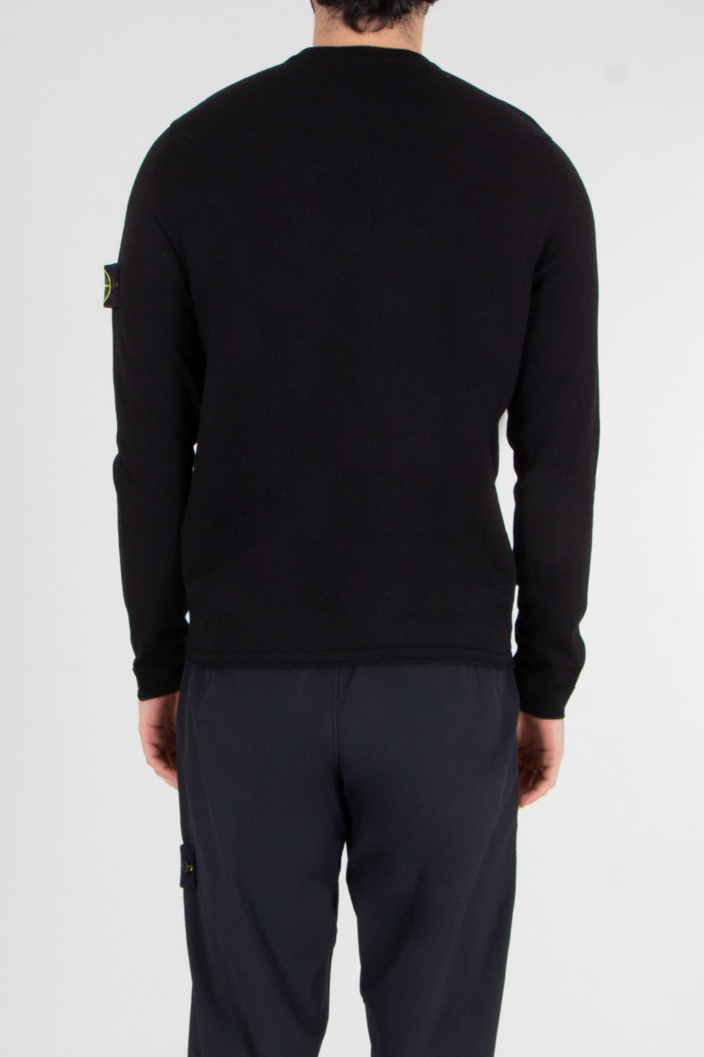 STONE ISLAND Regular Fit Light Raw Hand Organic Cotton Crew Neck Sweater