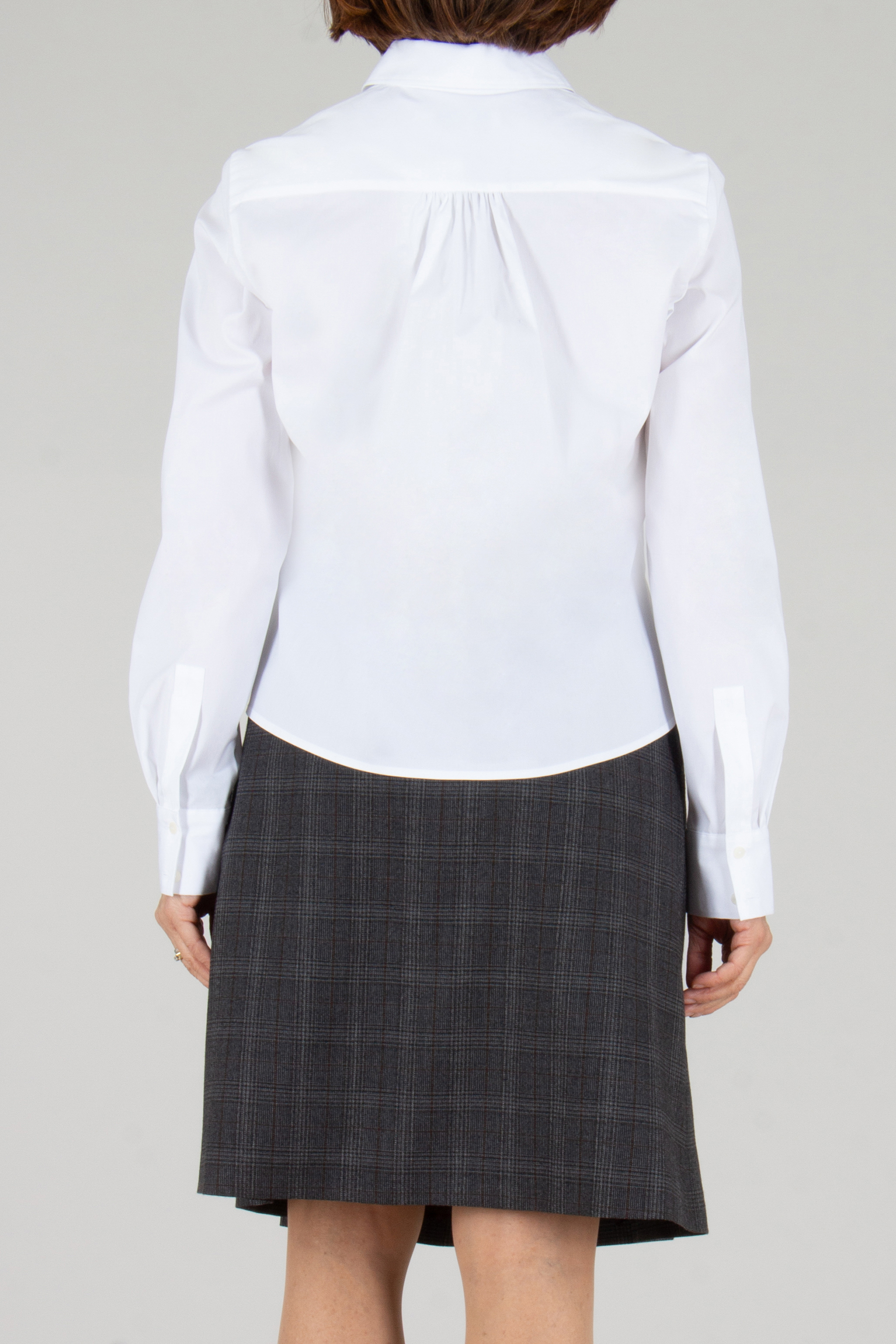 Bluse, Rock, Minirock, Langarm, Person