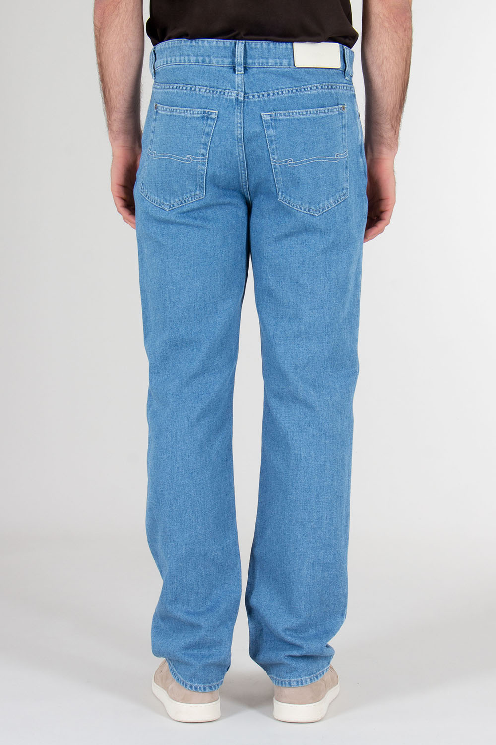AGNONA Regular Fit Cotton-Linen Denim Jeans 