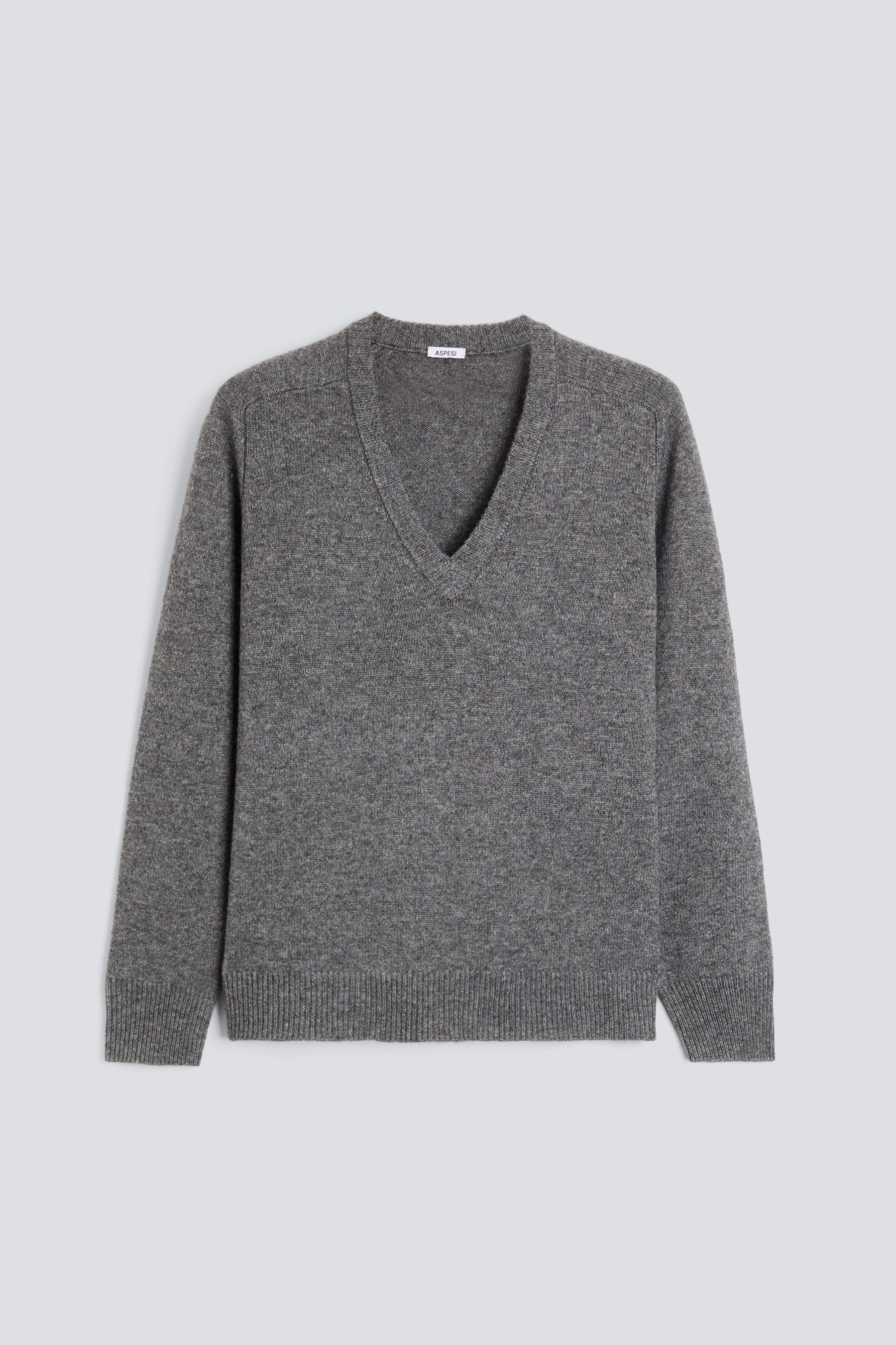 ASPESI Regular Fit Wool-Yak-Cashmere Blend V-Neck Sweater Bekleidung, Strickwaren, Pullover, Sweatshirt