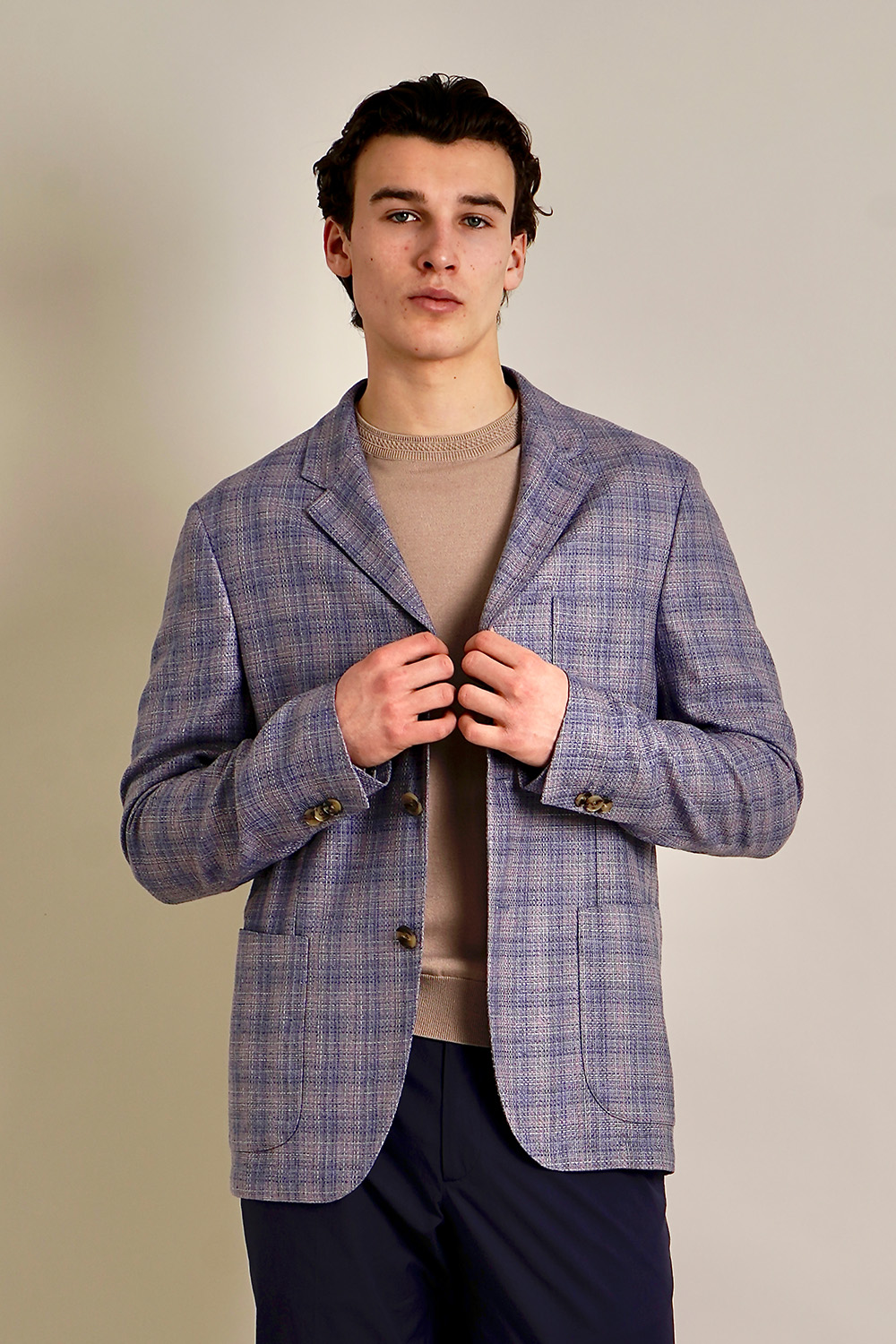 ETRO Regular Fit Plaid Silk-Wool Blend Jacket