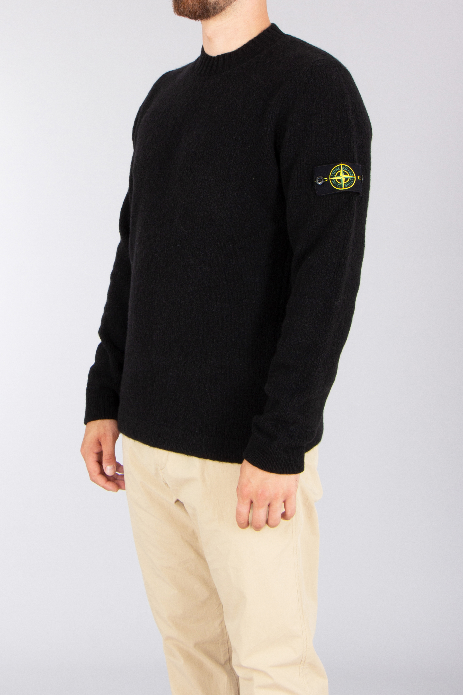 STONE ISLAND Regular Fit Fancy Yarn Wool Blend Sweater Strickwaren, Pullover, Langarm, Fleece, Sweatshirt