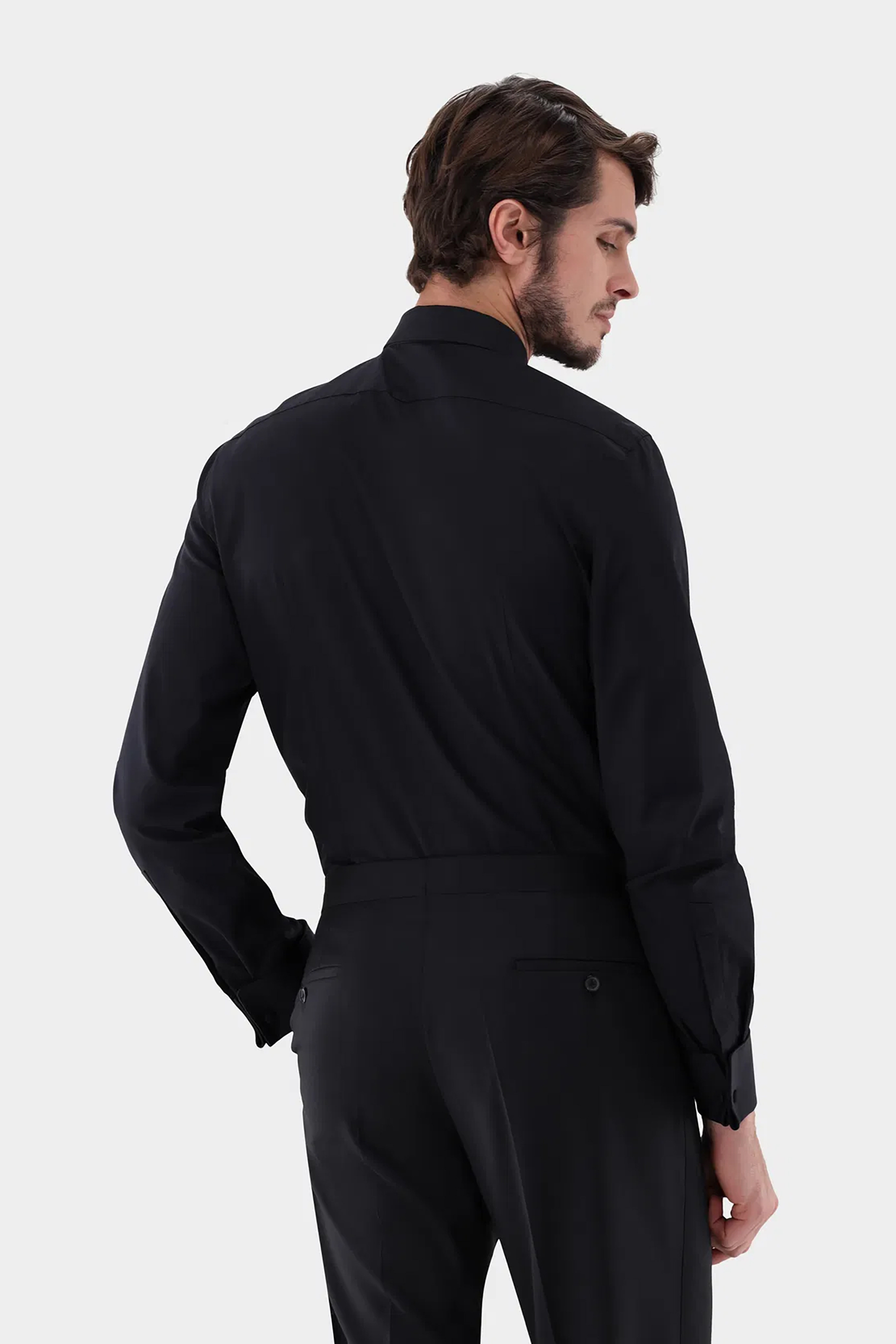 VAN LAACK Slim Fit Cotton Tuxedo Shirt Scalo-DSF Langarm, Ärmel, Formelle Kleidung, Anzug, Mantel