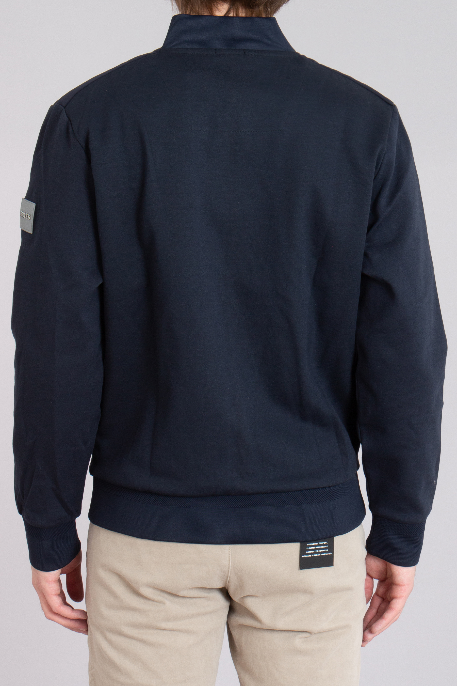 BOSS Padded Stretch Fabric & Mercerised Cotton Blend Hybrid Jacket H-Skiles BOSS Padded Stretch Fabric & Mercerised Cotton Blend Hybrid Jacket H-Skiles