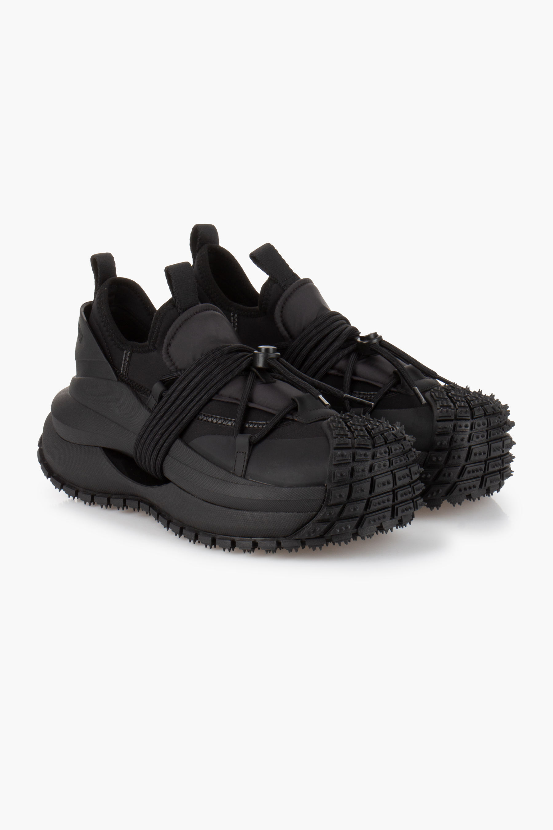 EMPORIO ARMANI Nylon & Scuba Fabric Sneakers Bekleidung, Schuhwerk, Schuh, Sneaker, Sandale