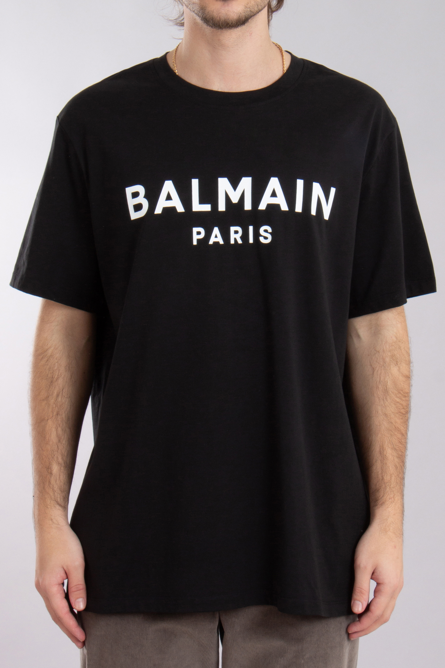 BALMAIN Printed Organic Cotton Jersey T-Shirt