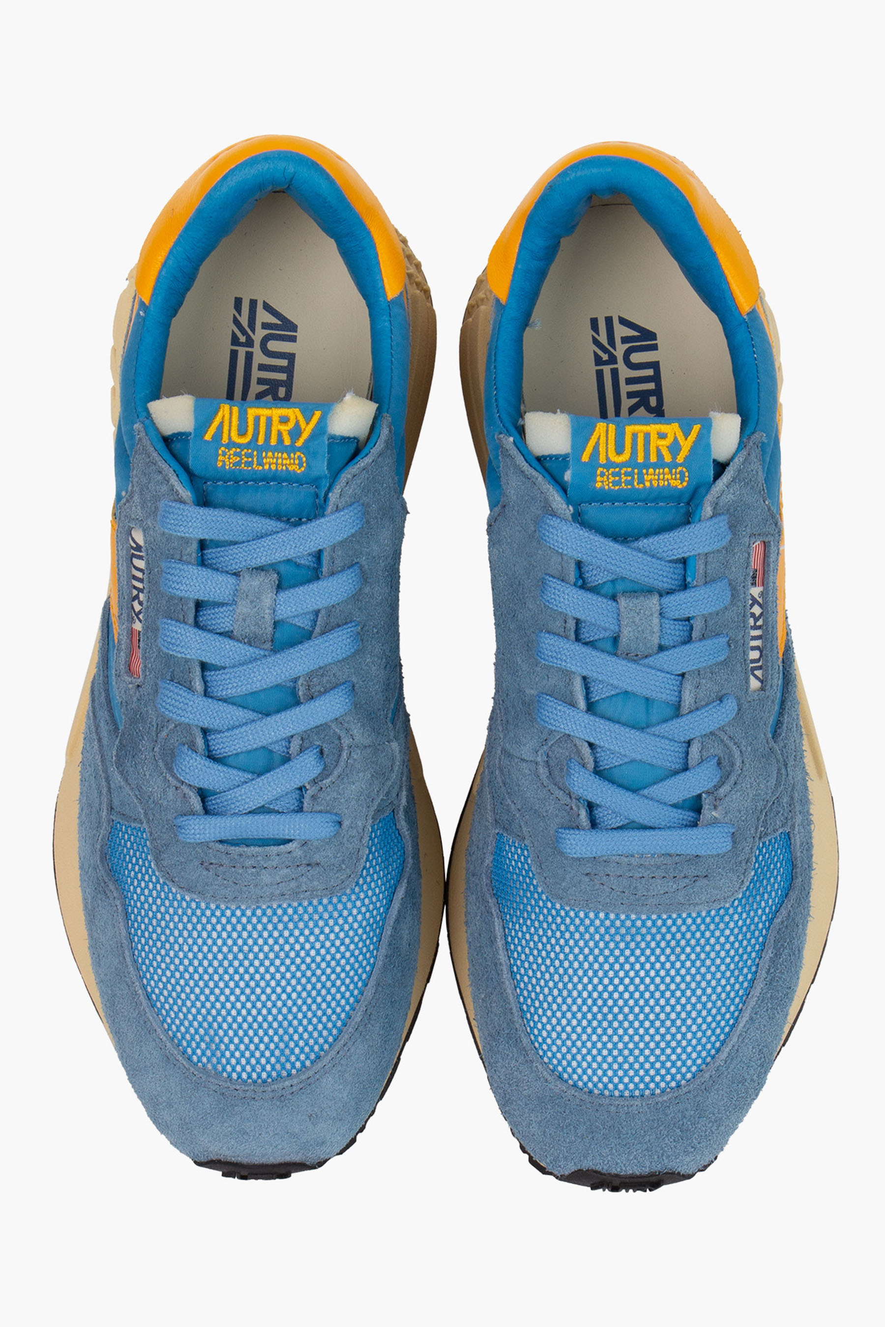 AUTRY Stone Wash Suede & Mesh Sneakers Reelwind Low AUTRY Stone Wash Suede & Mesh Sneakers Reelwind Low