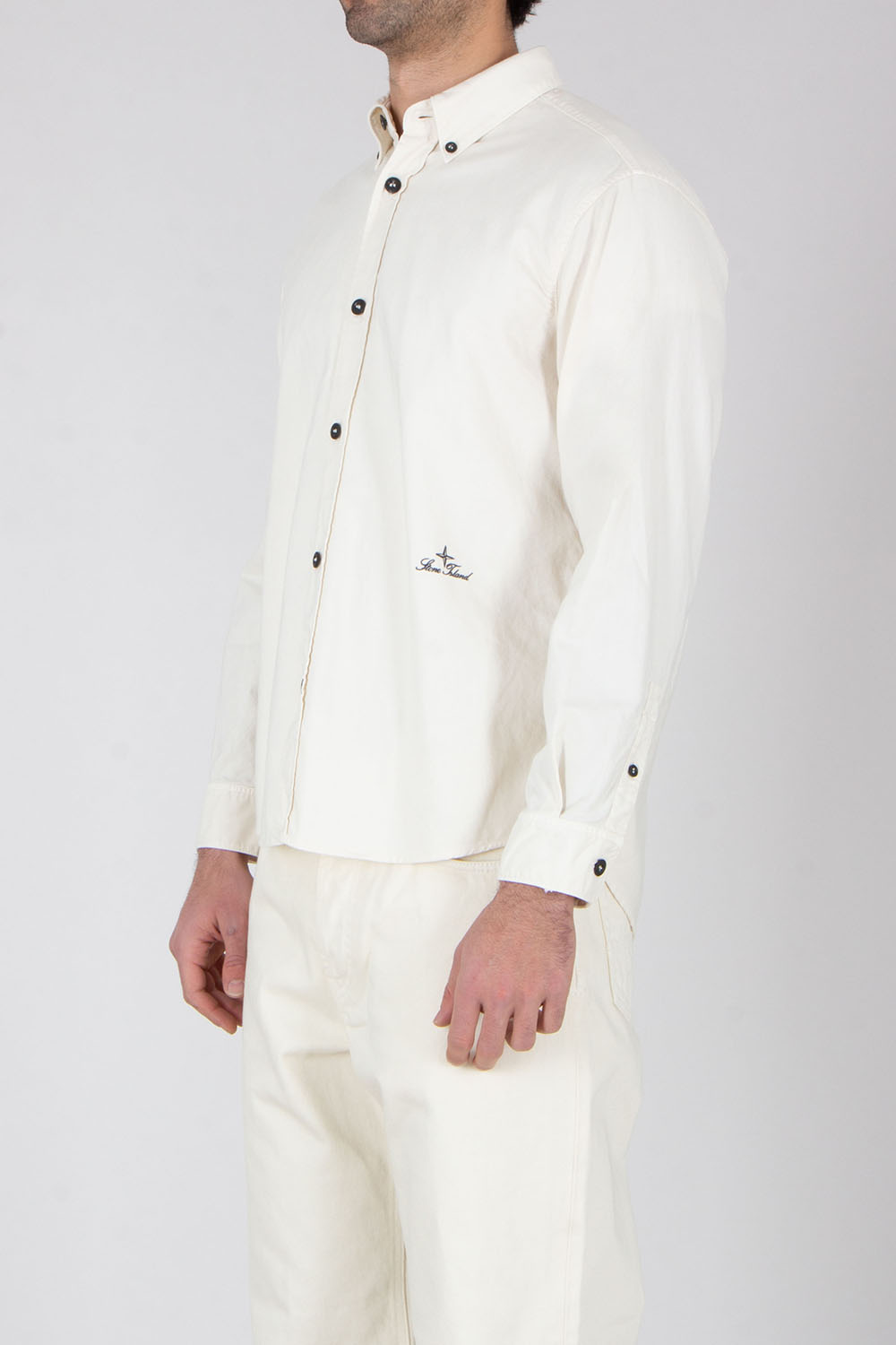 STONE ISLAND Comfort Fit Organic Cotton Oxford Button-Down Shirt