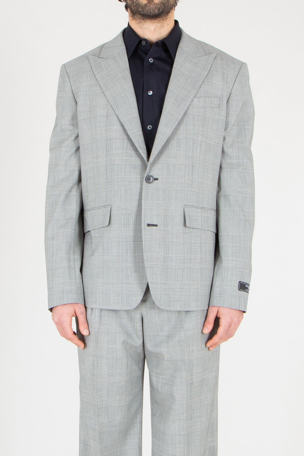 BALMAIN Straight Fit Prince Of Wales Check Virgin Wool Jacket