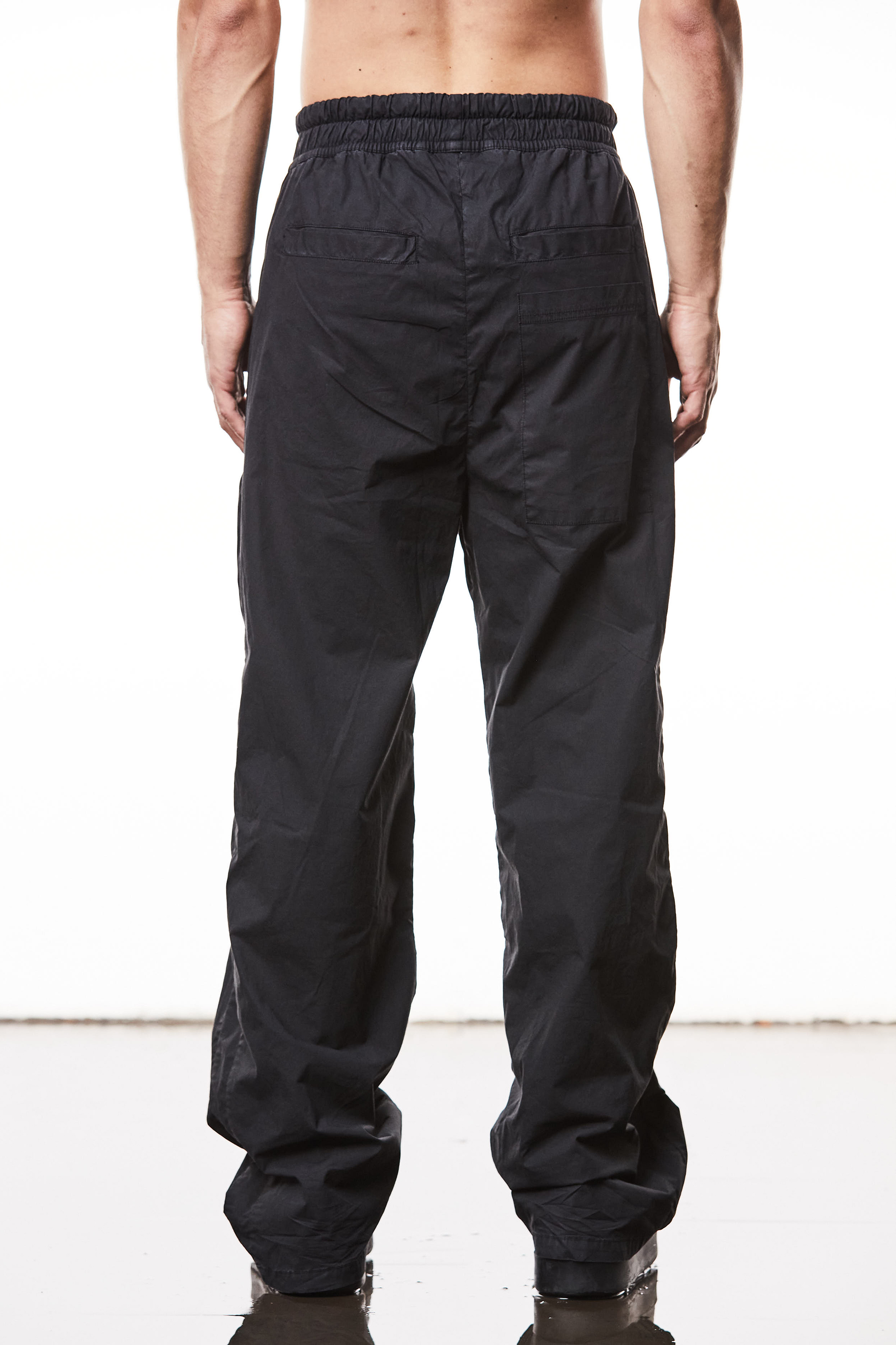 THOM KROM Wide Leg Washed Crashed Cotton Stretch Pants THOM KROM Wide Leg Washed Crashed Cotton Stretch Pants