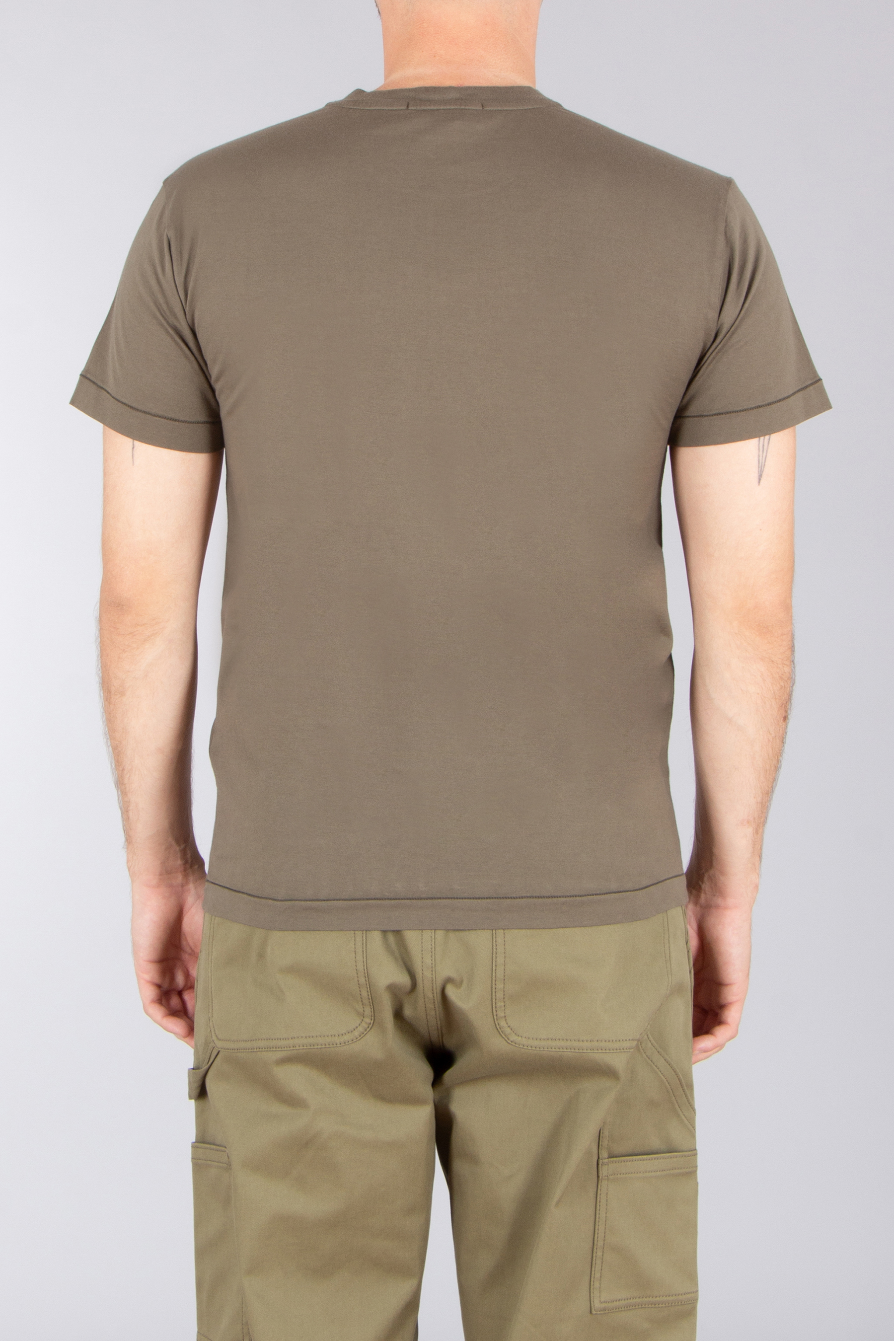STONE ISLAND Slim Fit Cotton Jersey T-Shirt T-shirt, Khaki, Erwachsener, Mann, Person