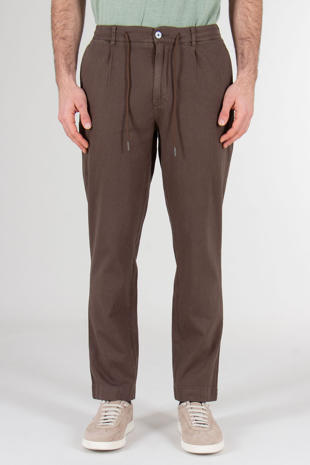 WOOLRICH Regular Fit Cotton Linen Stretch Pants