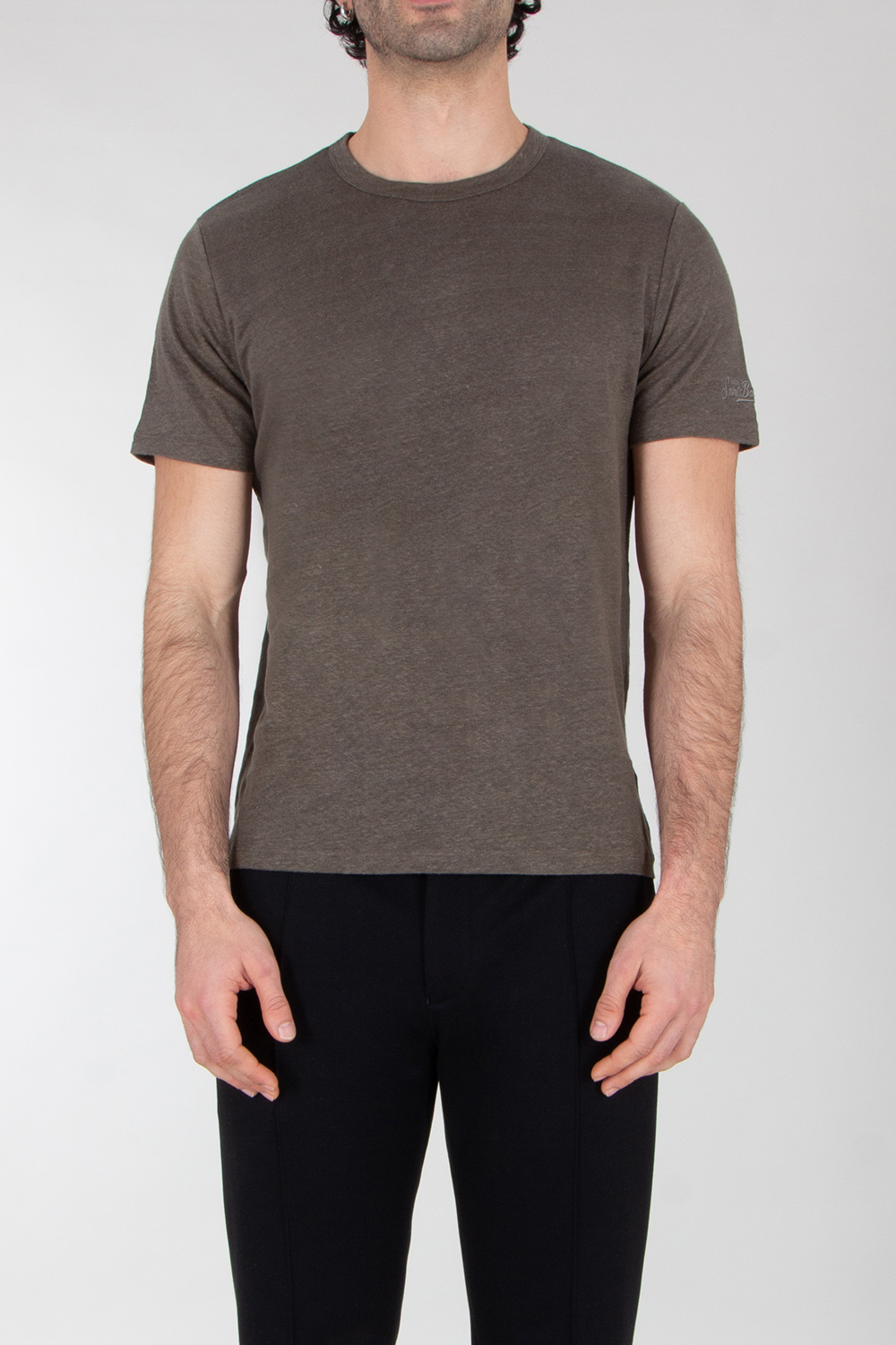 MC 2 SAINT BARTH Regular Fit Linen Jersey T-Shirt 