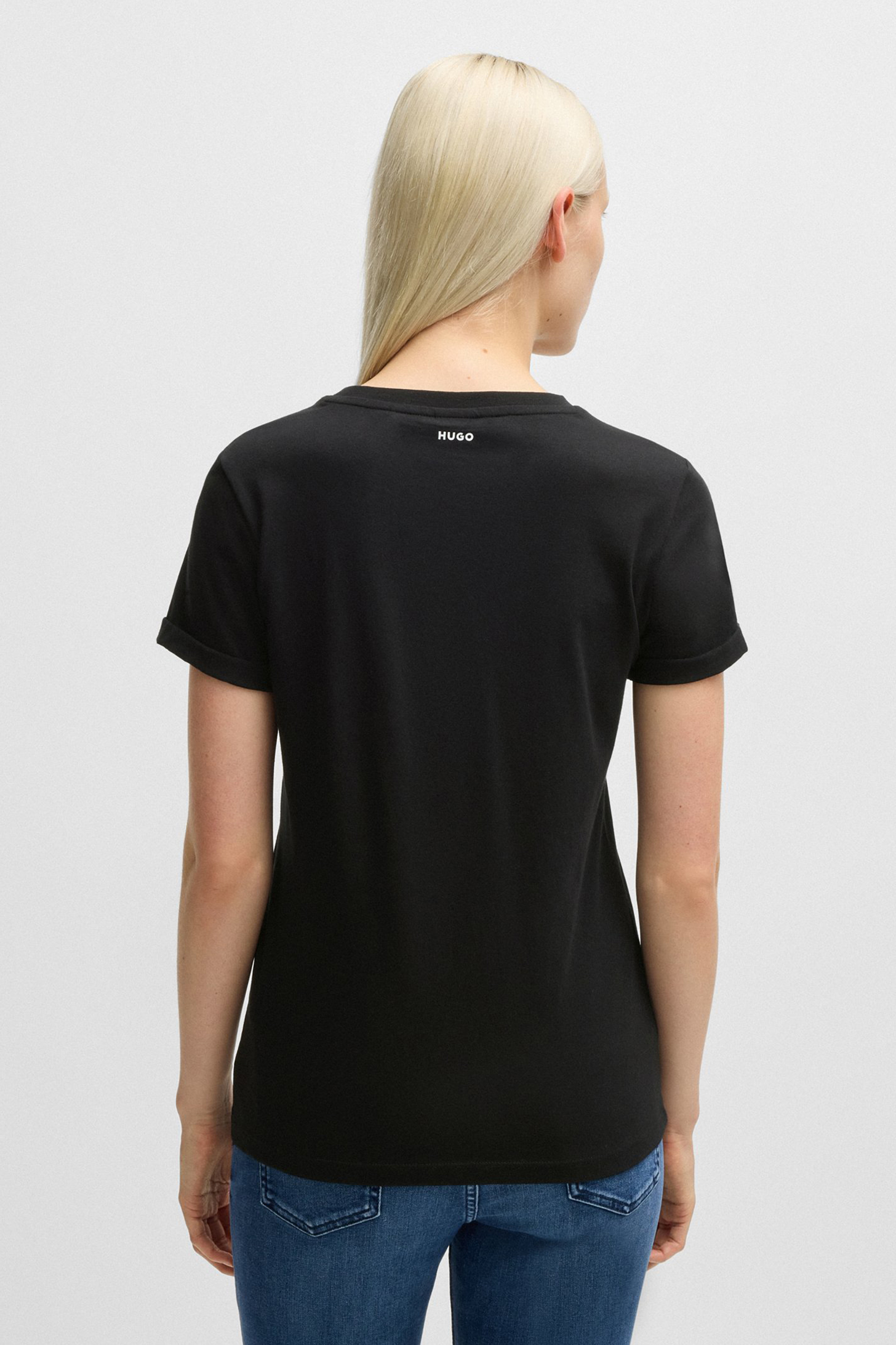HUGO Slim Fit Cotton Jersey T-Shirt The Plain Tee HUGO Slim Fit Cotton Jersey T-Shirt The Plain Tee
