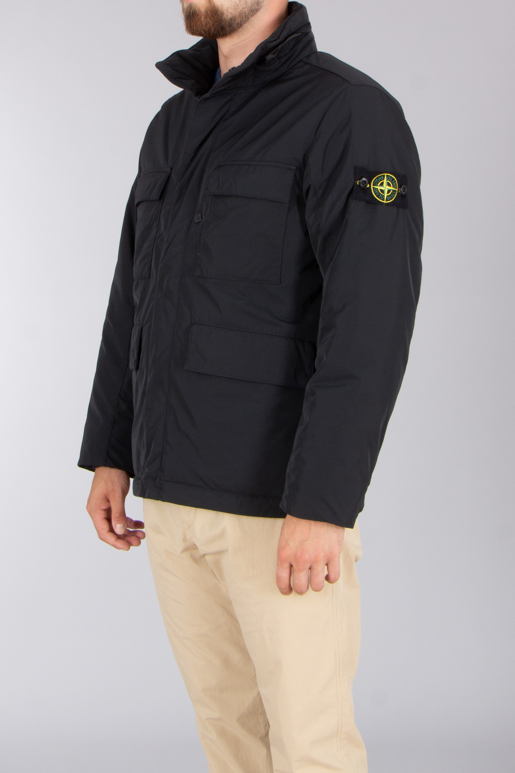 STONE ISLAND Regular Fit Padded Micro Twill Field Jacket Mantel, Jacke, Erwachsener, Mann, Person