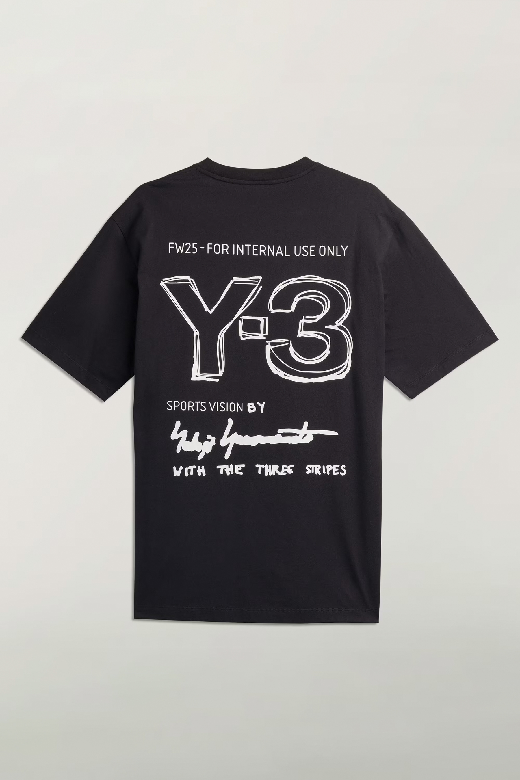 Y-3 Loose Fit Merch Graphic Print Cotton Jersey T-Shirt Bekleidung, T-shirt, Hemd