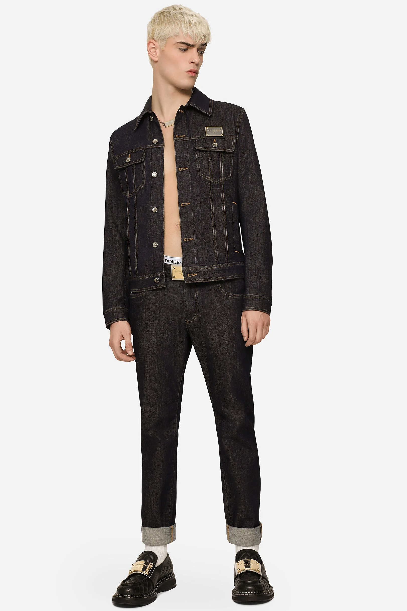 DOLCE & GABBANA Cotton Stretch Denim Jacket