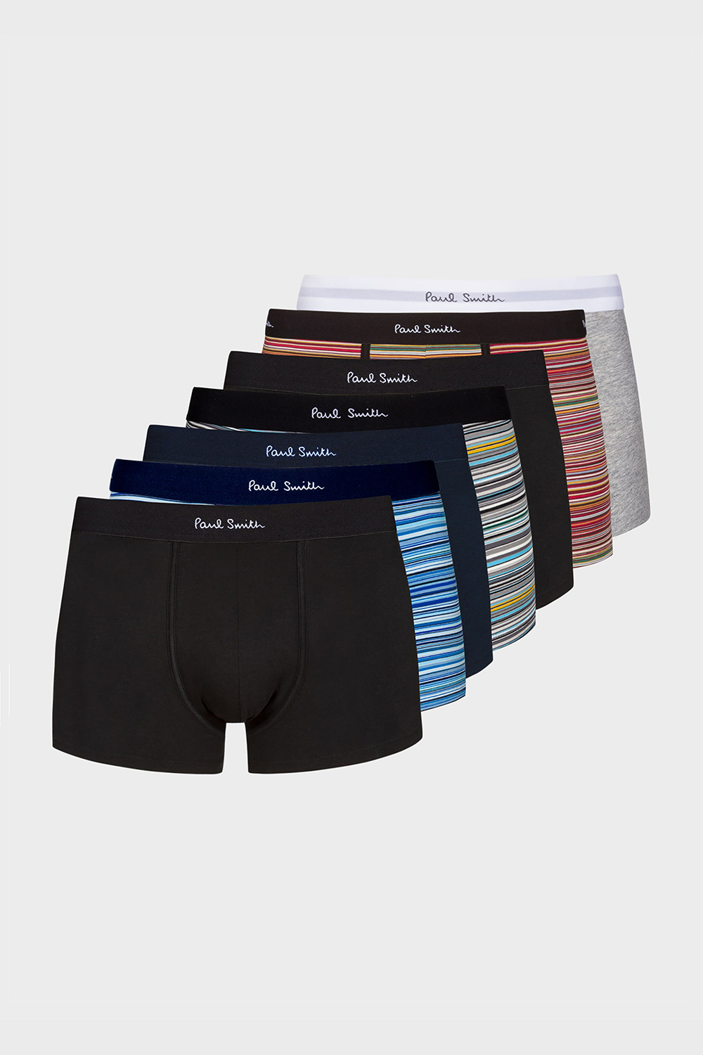PAUL SMITH Signature Stripe Organic Cotton Mixed Boxer Briefs Seven Pack