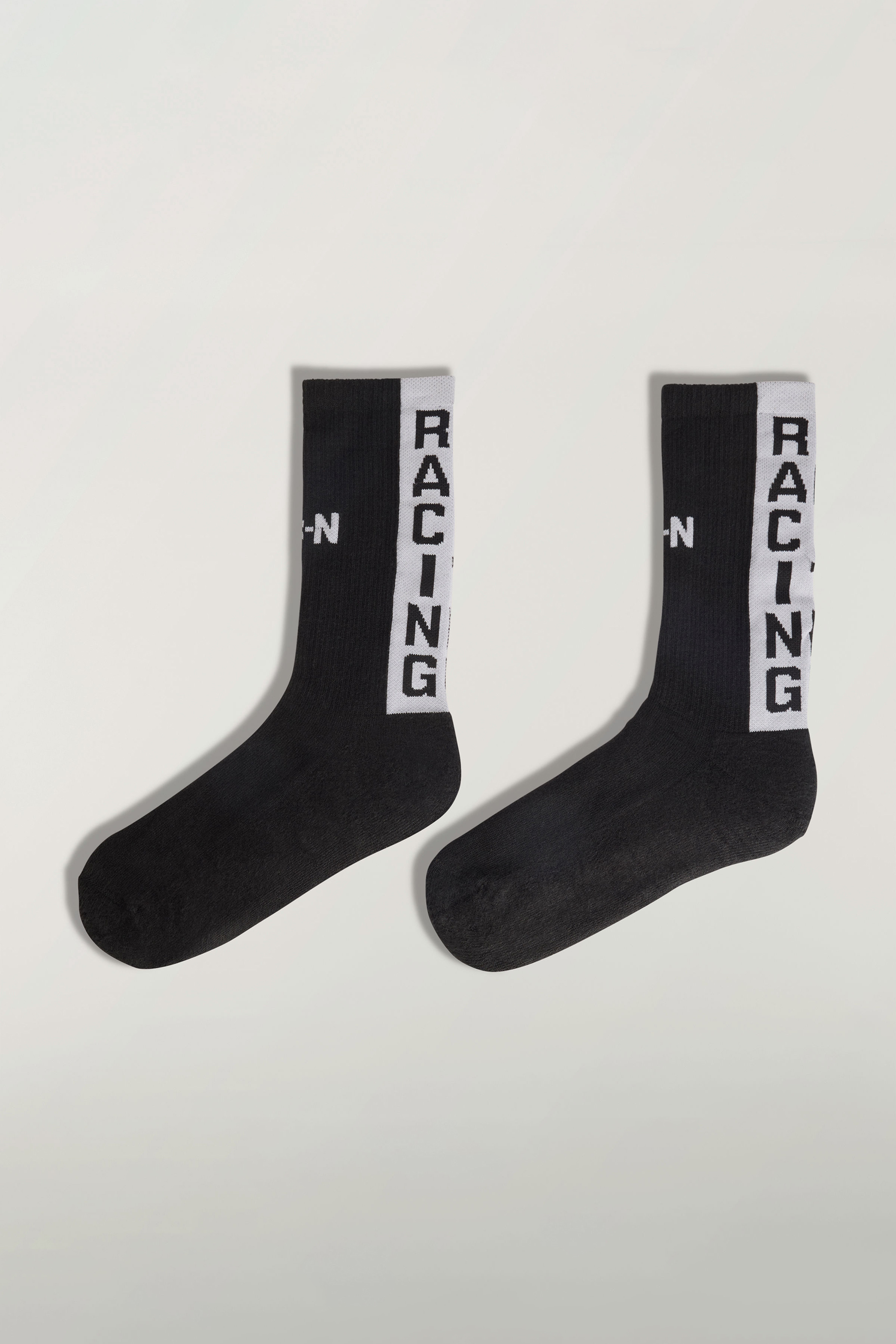 Y-3 x NEIGHBORHOOD Ribbed Cotton Blend Crew Socks Bekleidung, Strumpfwaren, Socke