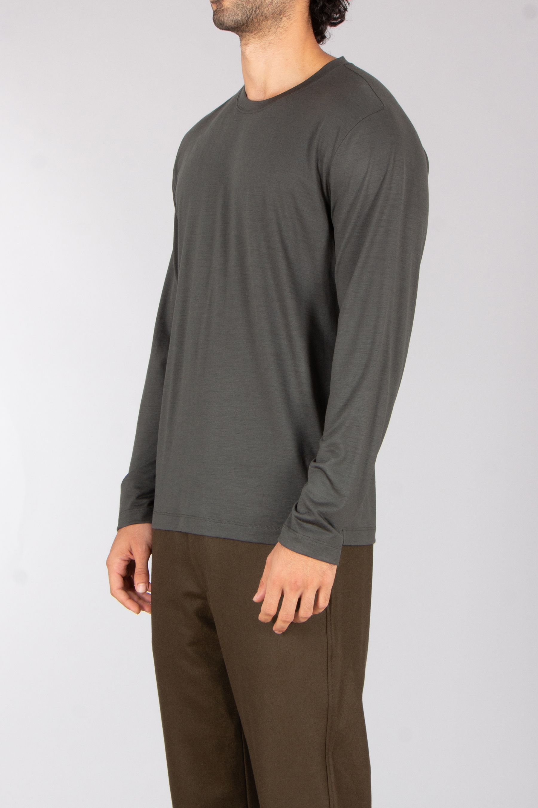 SEASE Regular Fit Virgin Wool Long-Sleeve T-Shirt Langarm, Ärmel, Erwachsener, Mann, Person